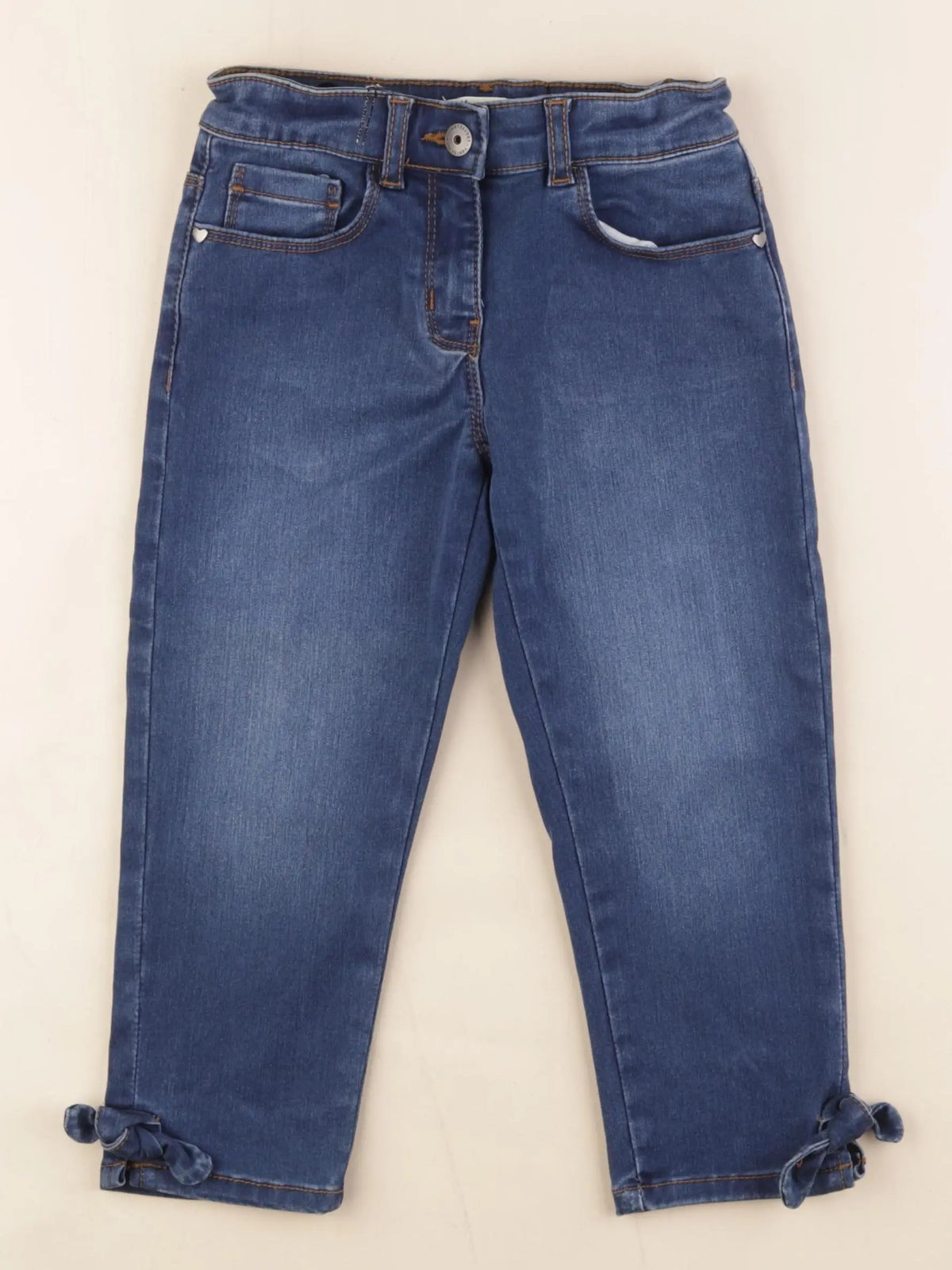 Vertbaudet - pantacourt bleu - 7 ans