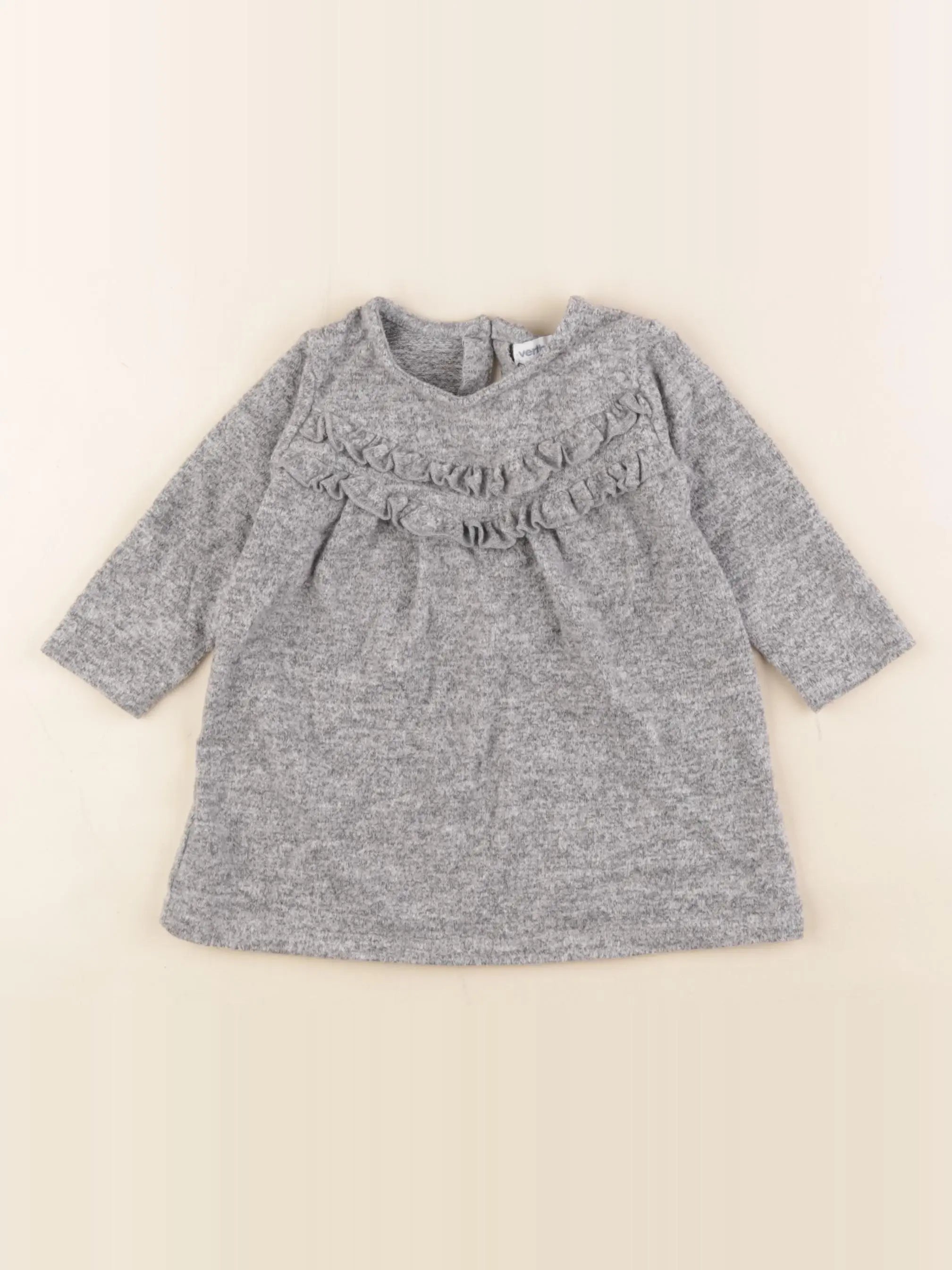 Vertbaudet - robe gris - 9 mois