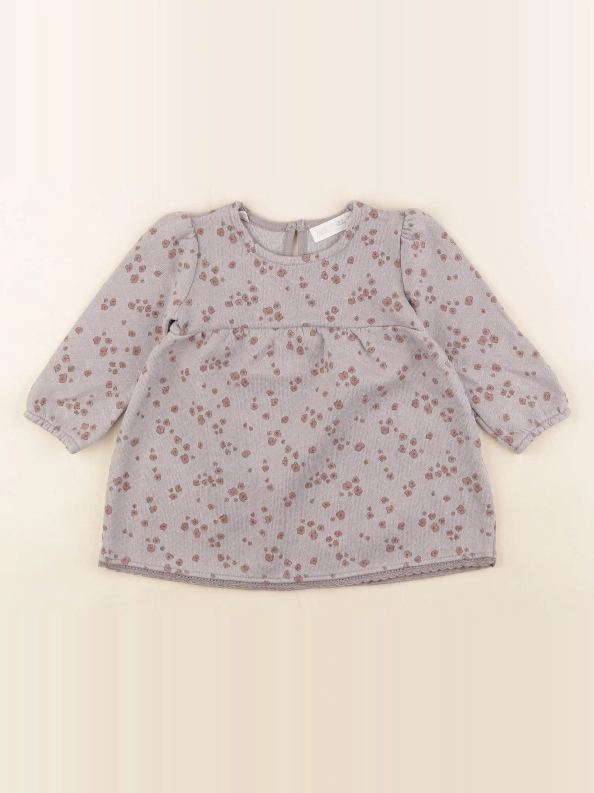 Zara - robe gris - 1/3 mois