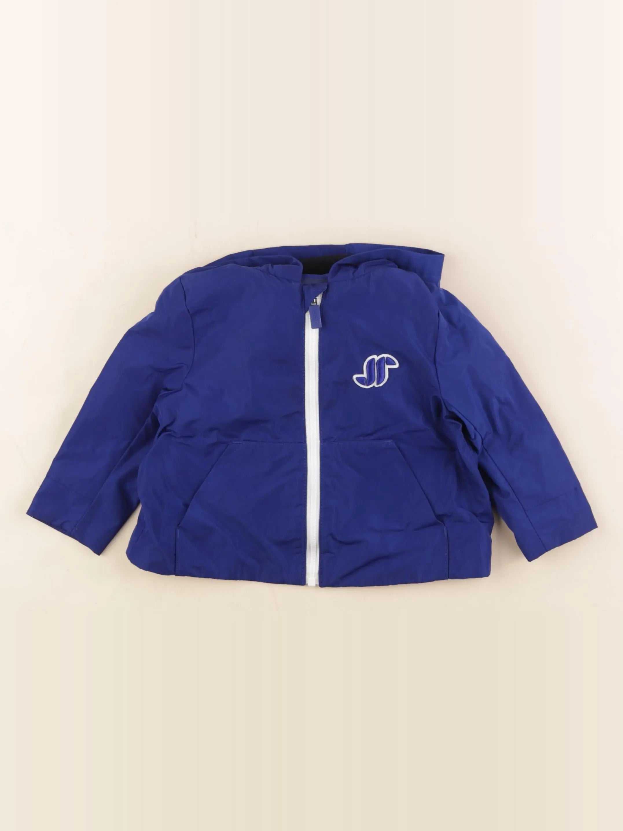 Jacadi - veste doublé bleu - 12 mois