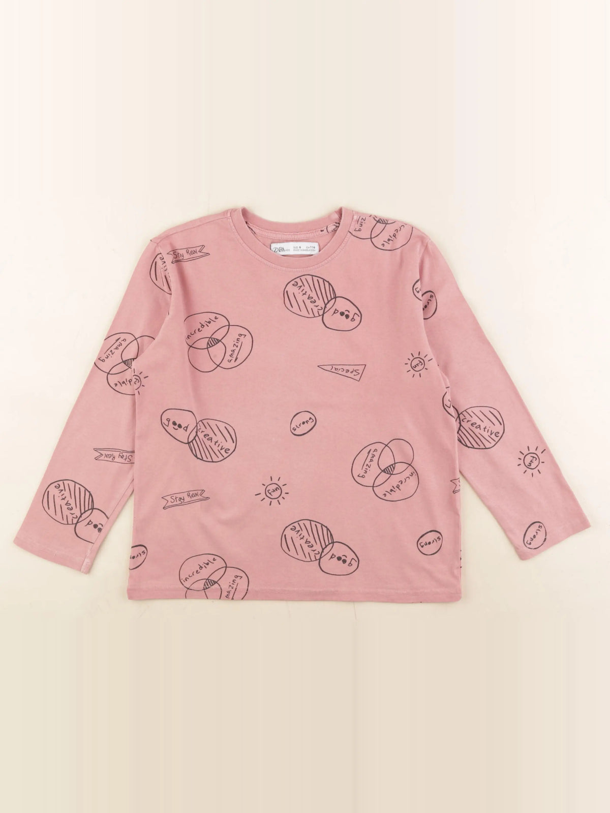 Zara - tee-shirt rose - 6 ans