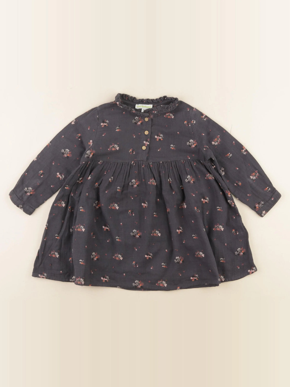 Vertbaudet - robe gris - 2 ans