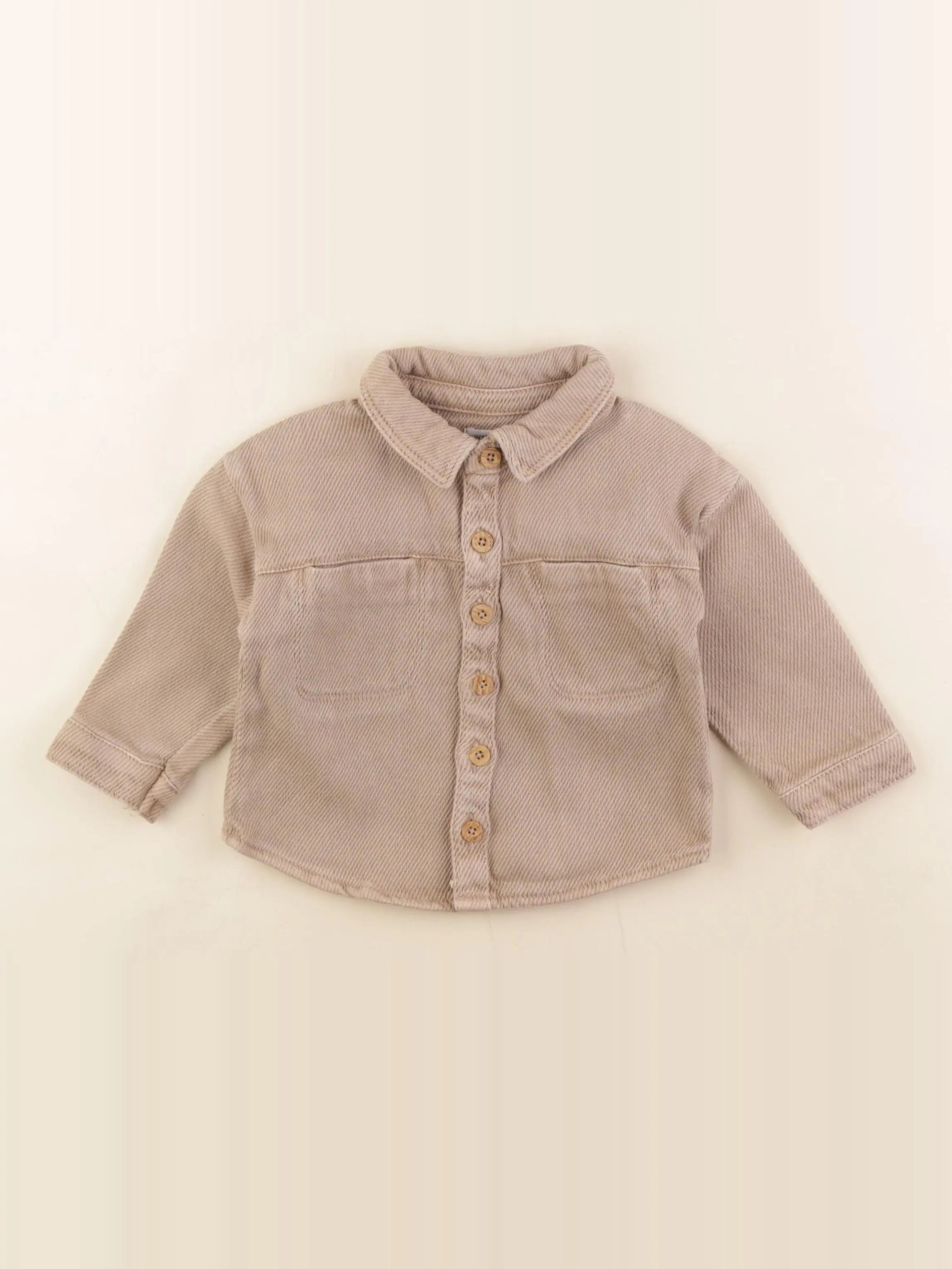 Vertbaudet - chemise beige - 18 mois