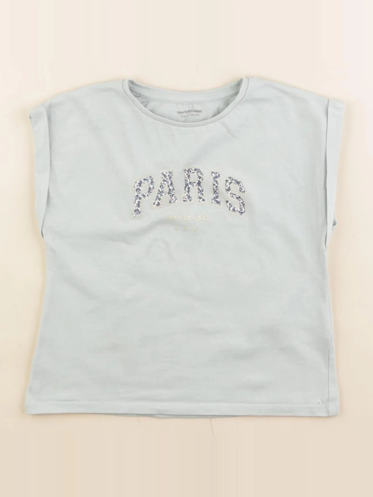 Vertbaudet - tee-shirt vert - 4 ans