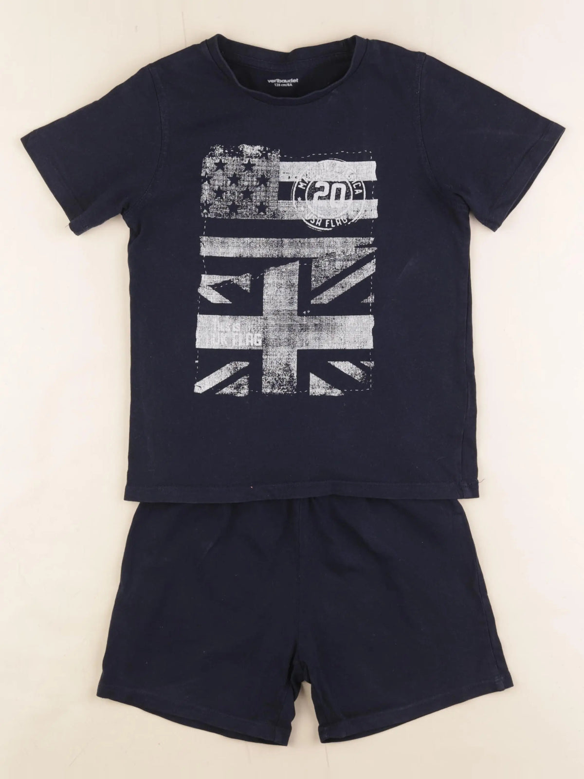 Vertbaudet - pyjama coton bleu - 8 ans