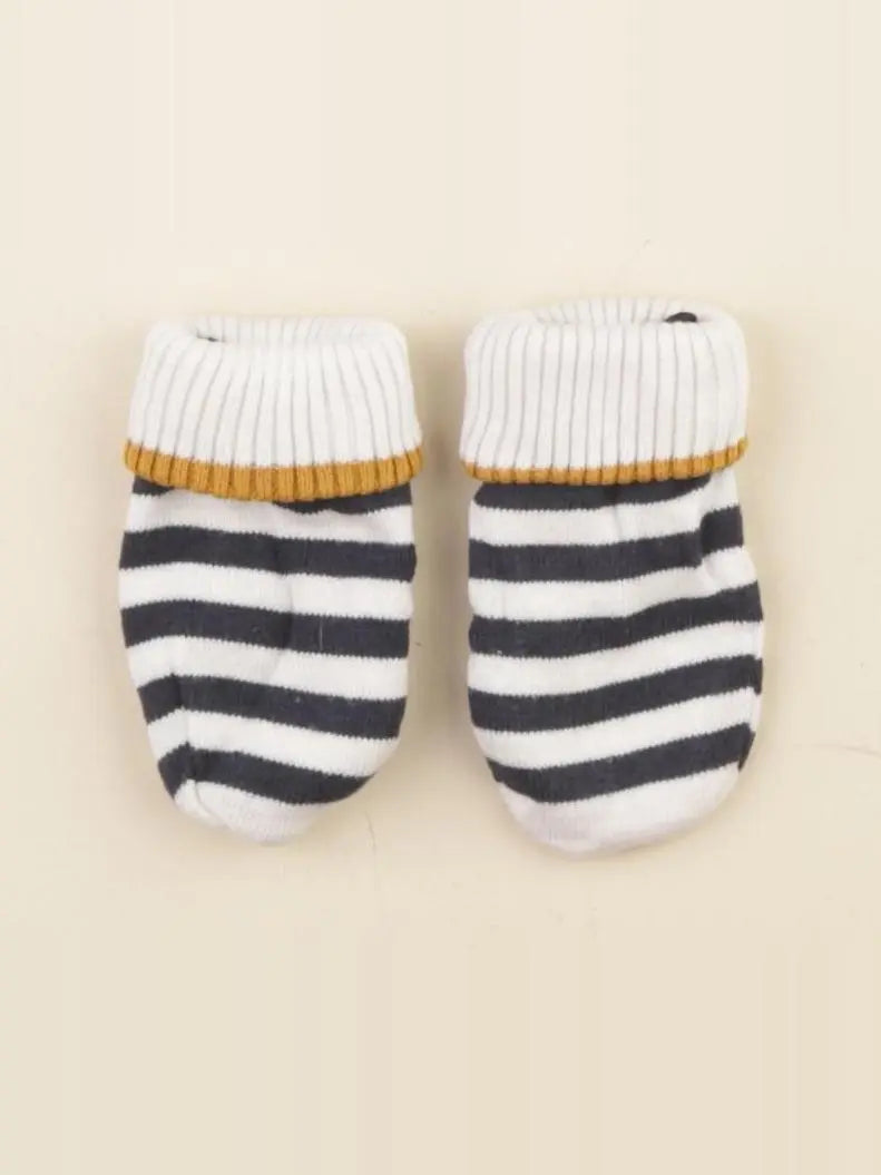 Vertbaudet - moufles blanc, bleu - 12/18 mois