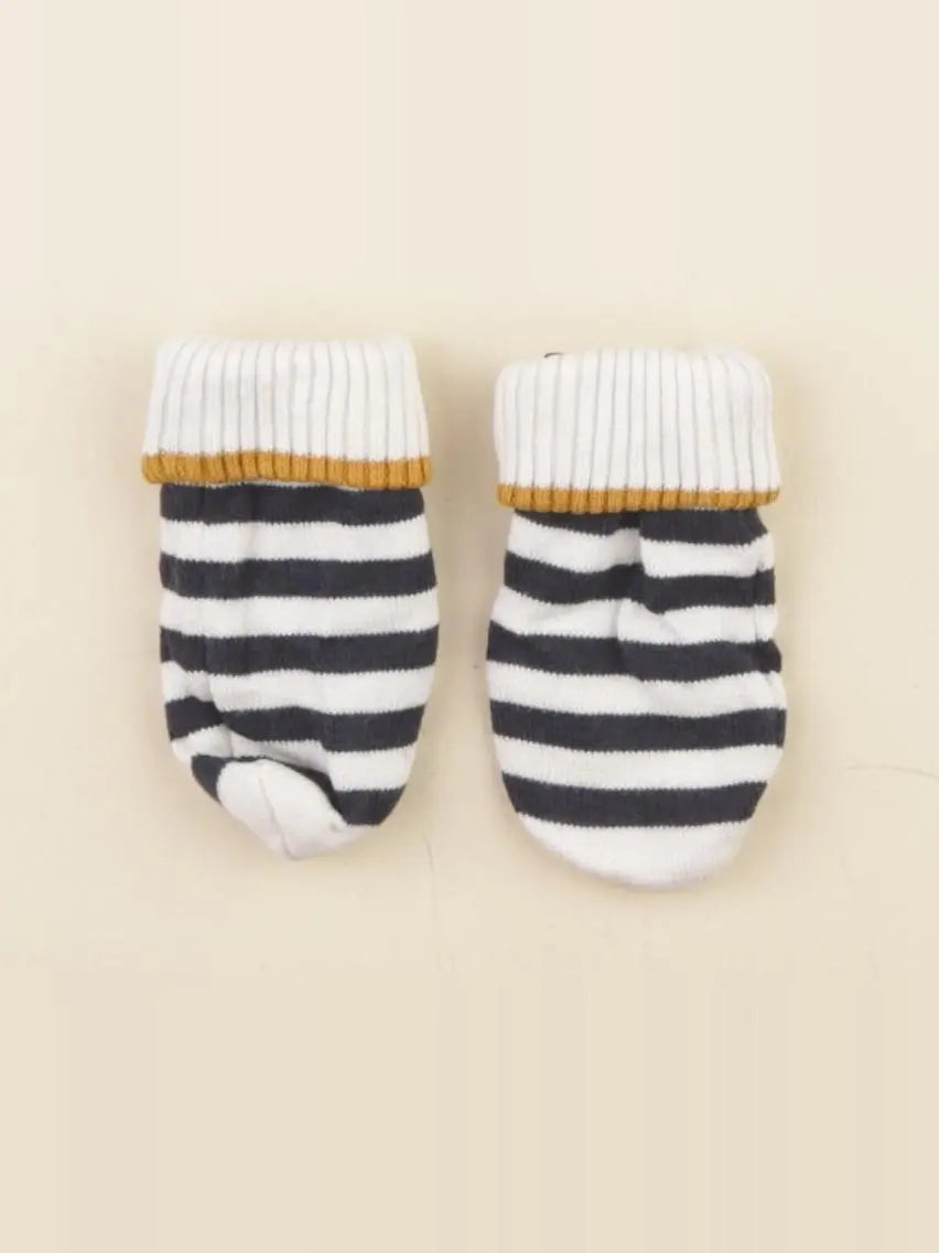 Vertbaudet - moufles blanc, bleu - 12/18 mois