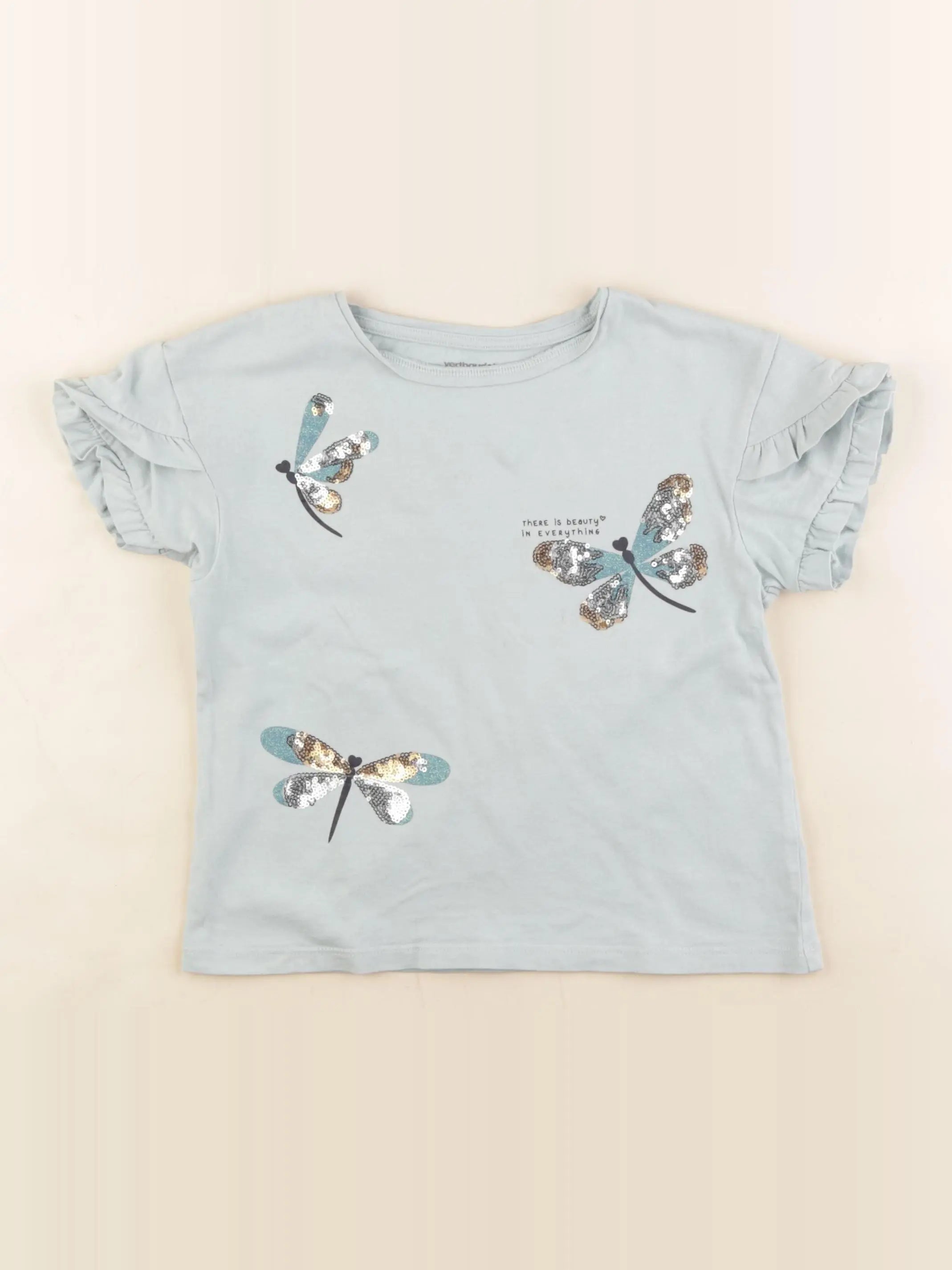 Vertbaudet - tee-shirt bleu - 6 ans