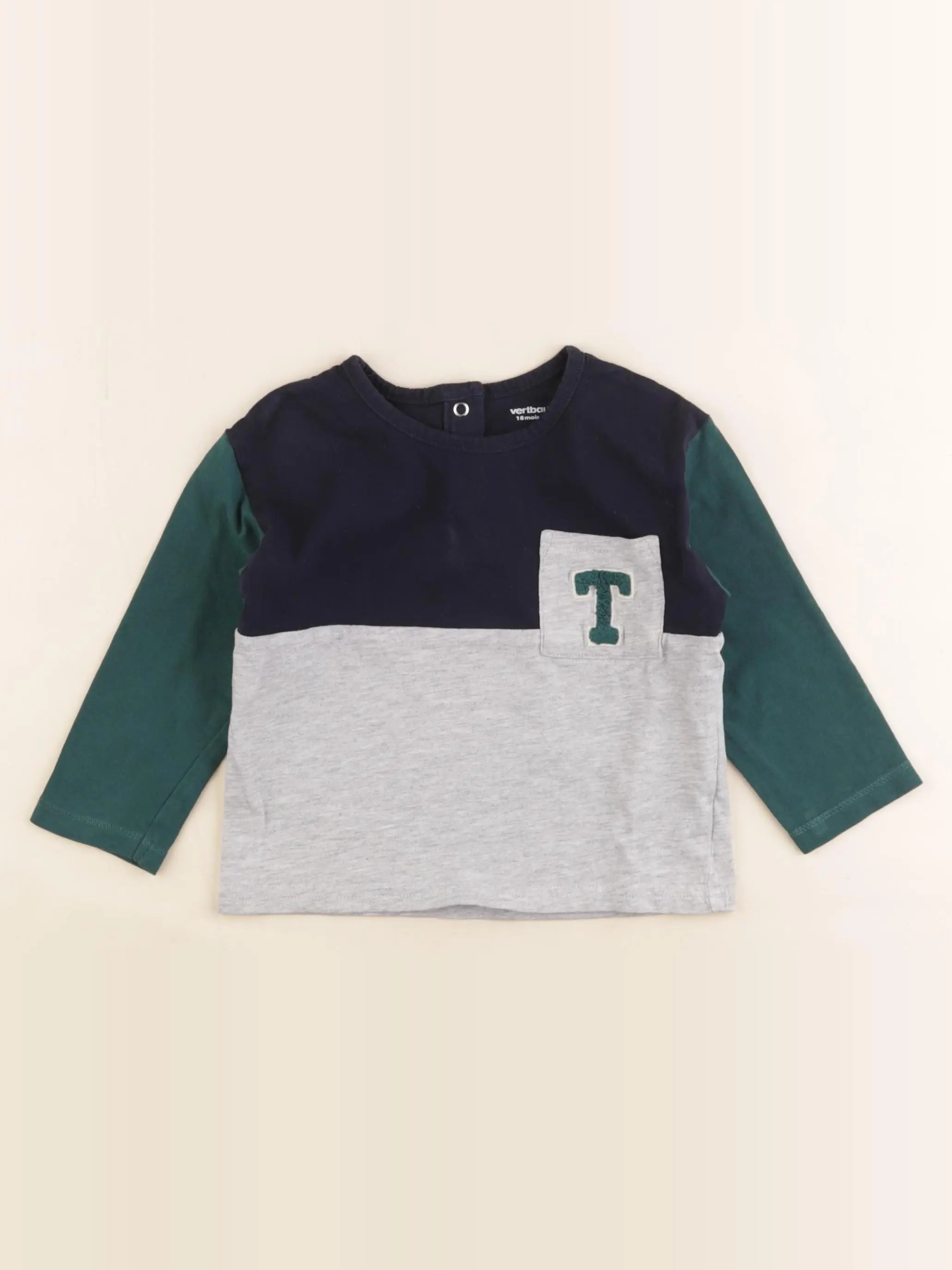 Vertbaudet - tee-shirt multicolore - 18 mois