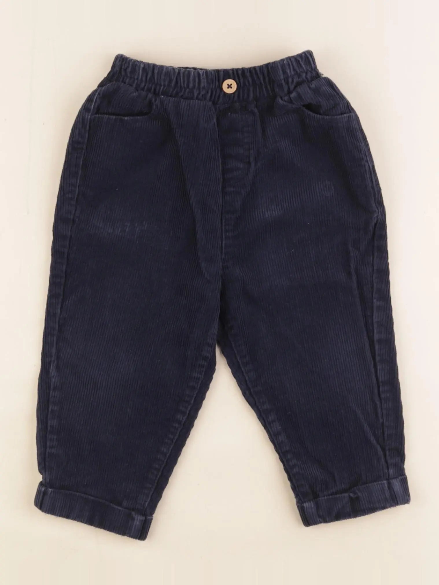 Vertbaudet - pantalon bleu - 18 mois