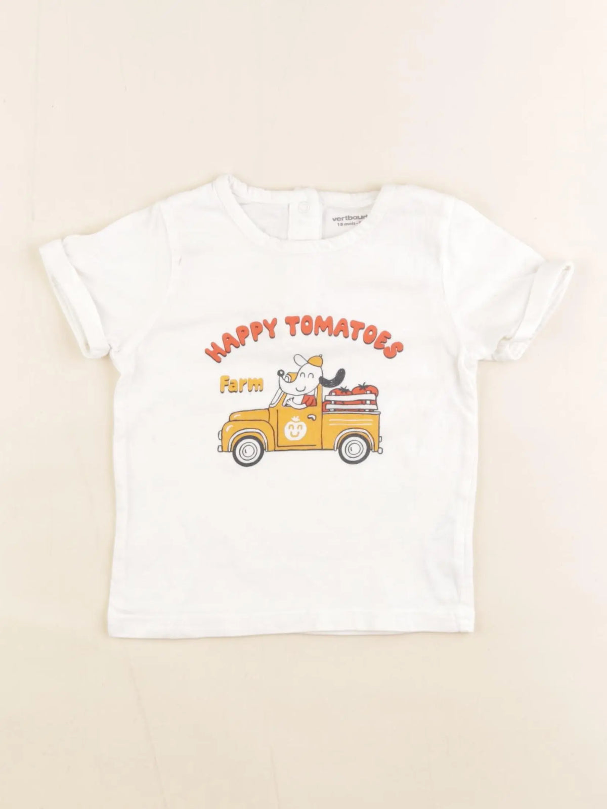 Vertbaudet - tee-shirt blanc - 18 mois