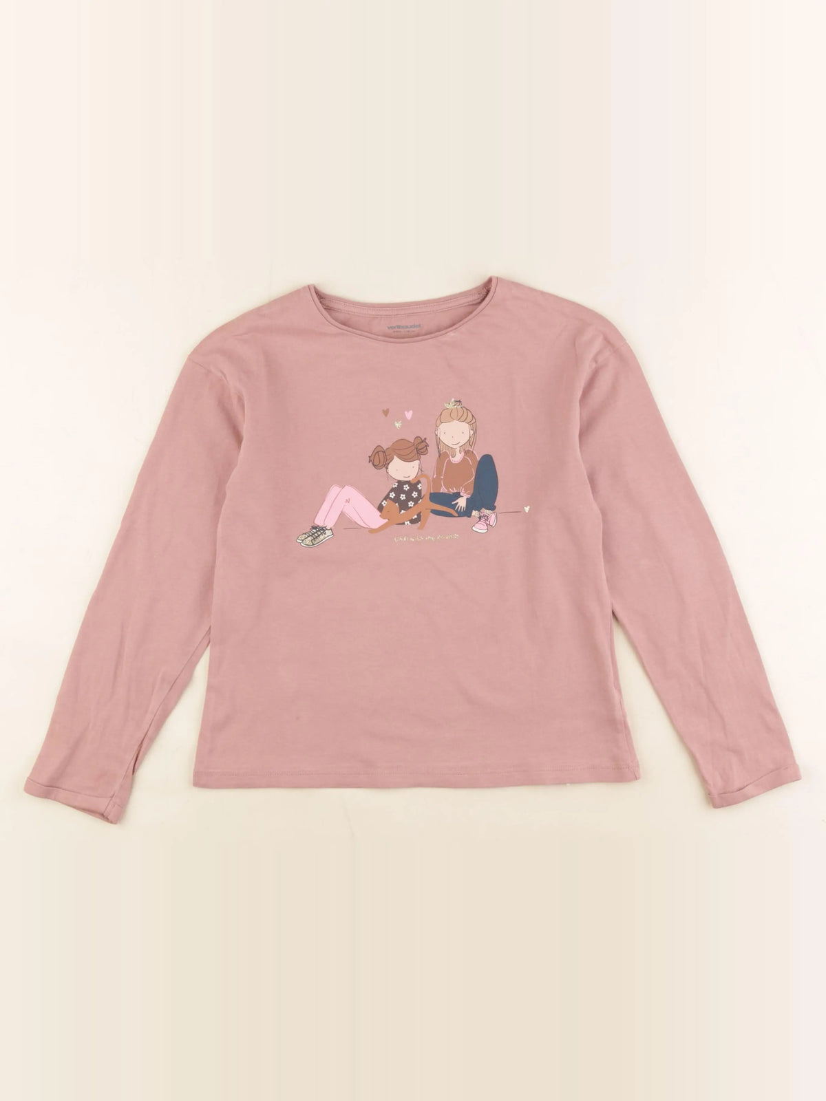 Vertbaudet - tee-shirt rose - 8 ans