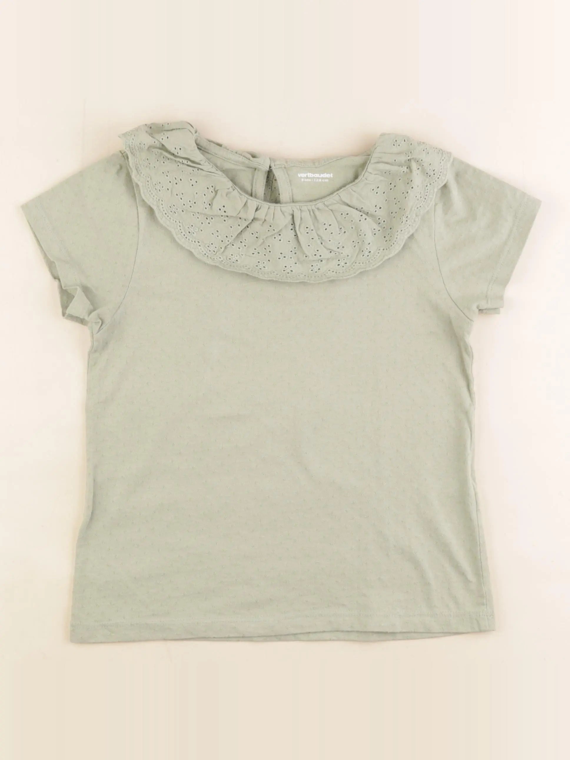 Vertbaudet - tee-shirt vert - 8 ans