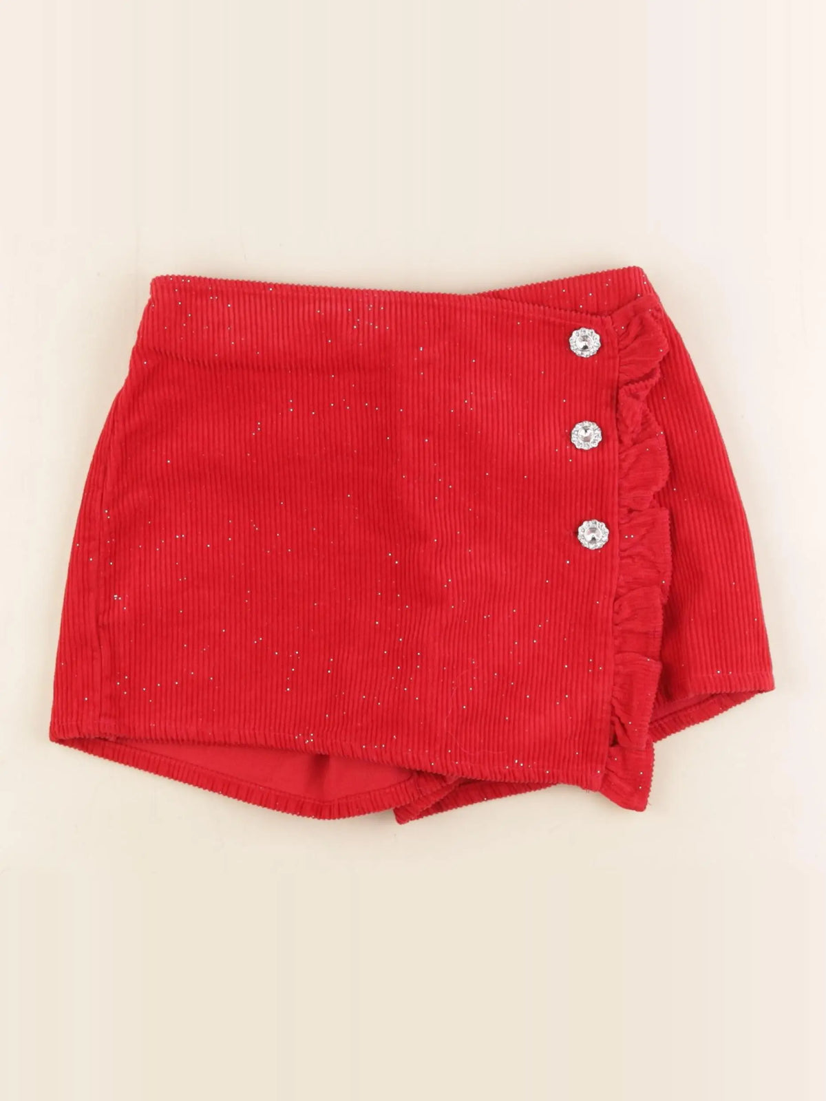 Vertbaudet - jupe short rouge - 9 ans