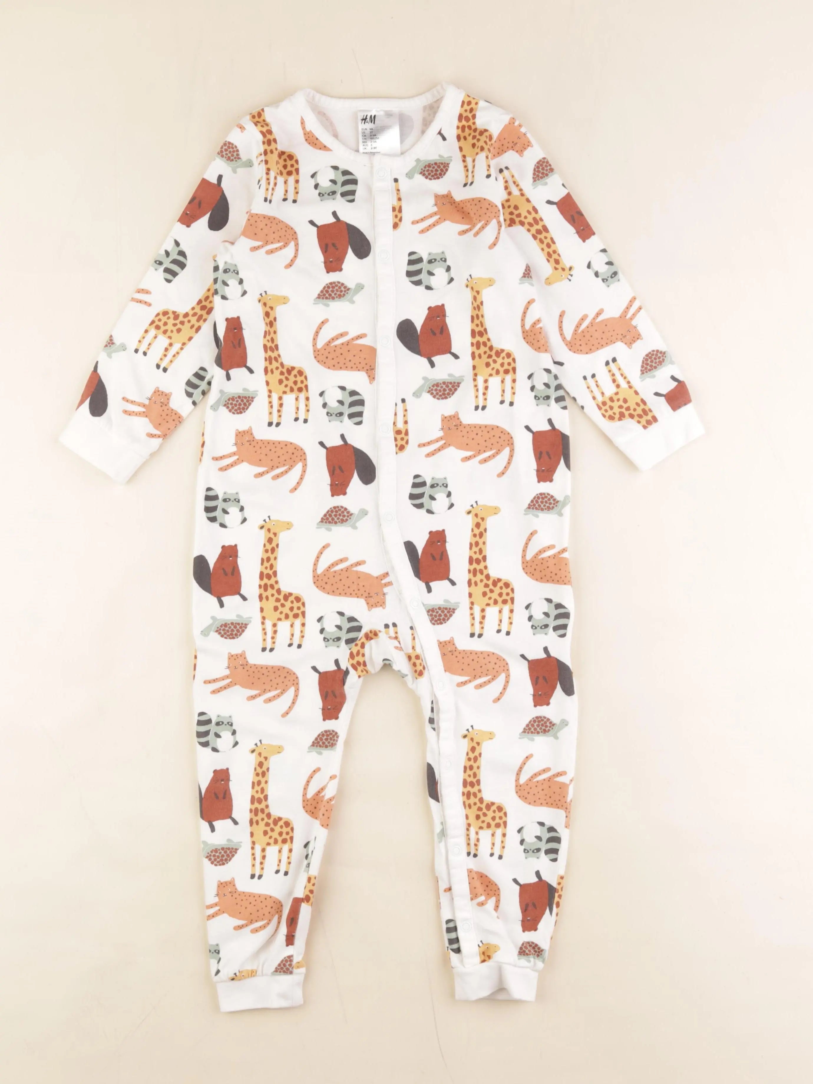 H&M - pyjama coton multicolore - 2/3 ans