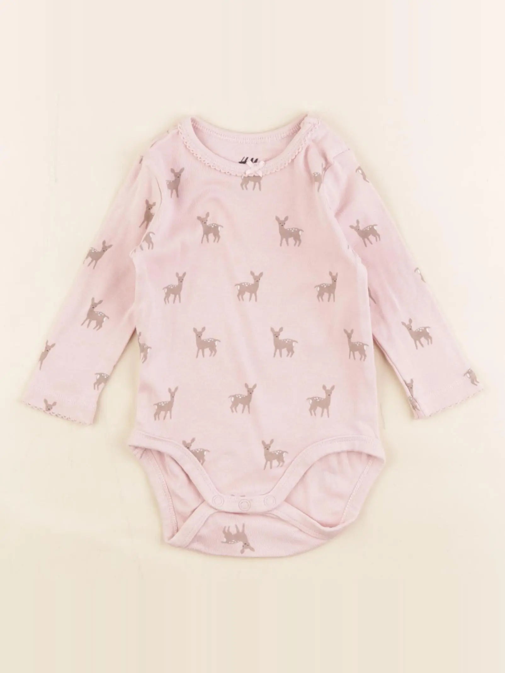 H&M - body rose - 2/4 mois