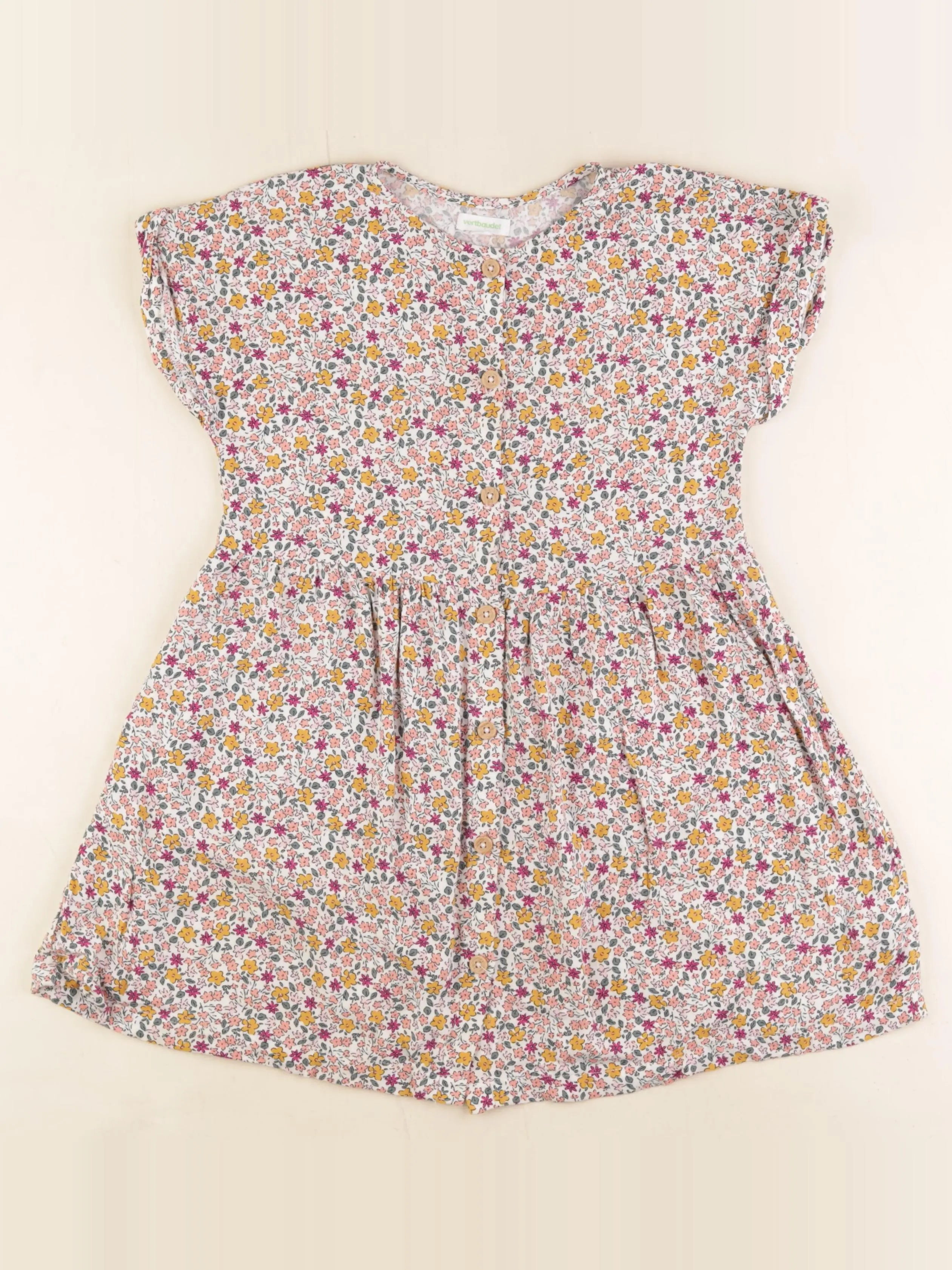Vertbaudet - robe multicolore - 8 ans