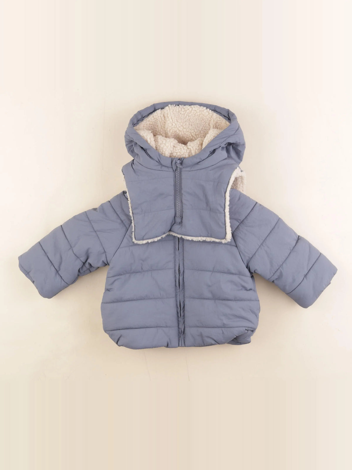 Vertbaudet - doudoune bleu - 12 mois