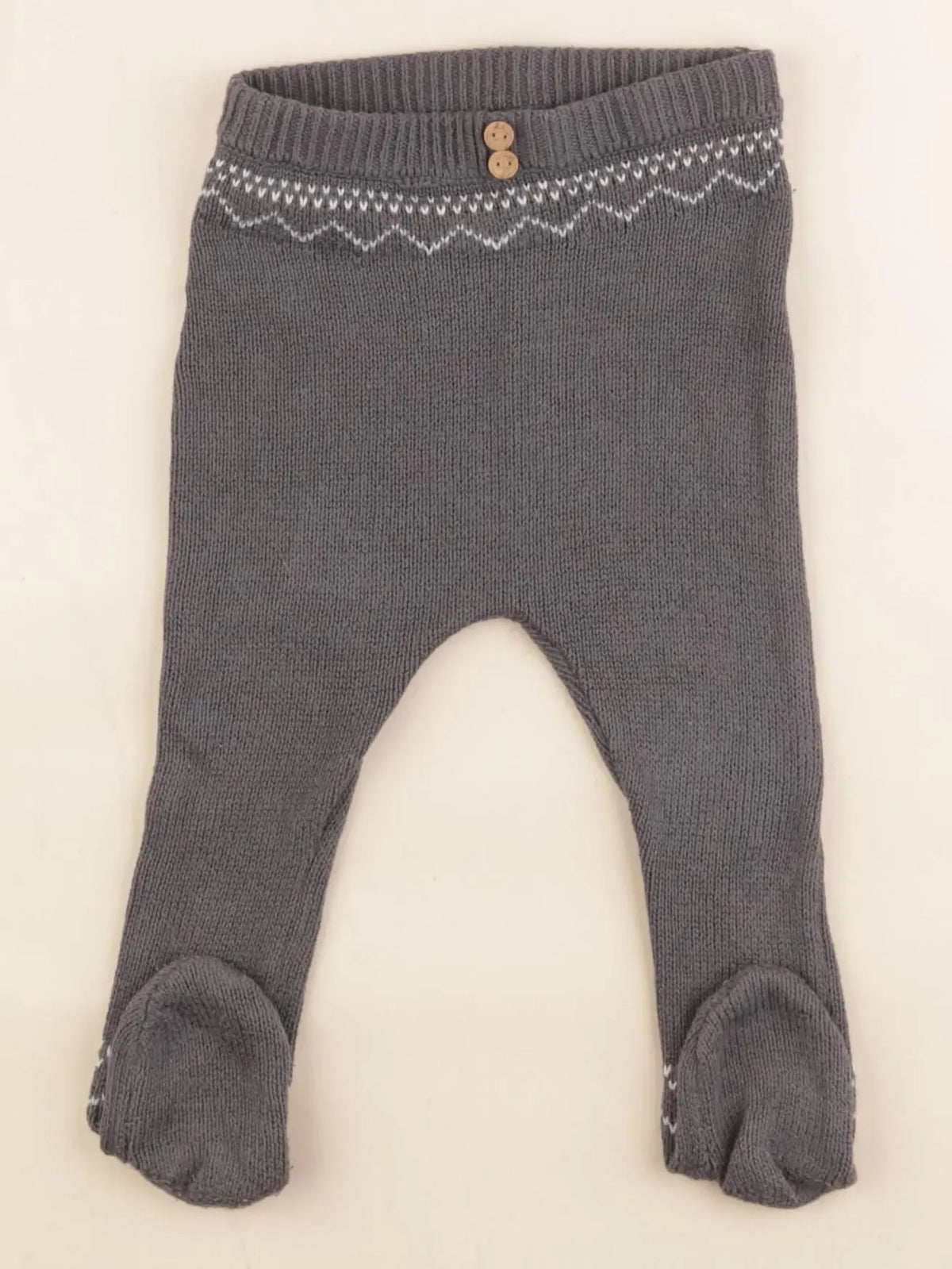 Vertbaudet - legging gris - 12 mois