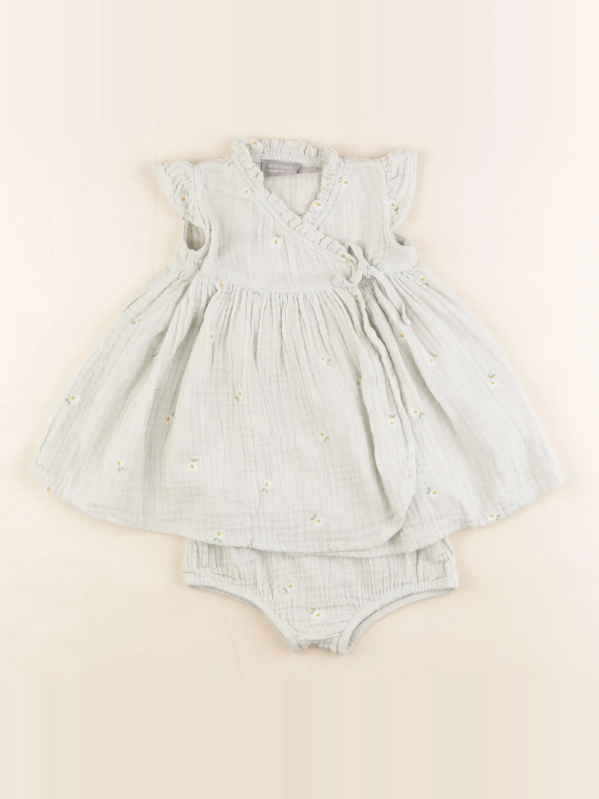 Boutchou - robe vert - 6 mois