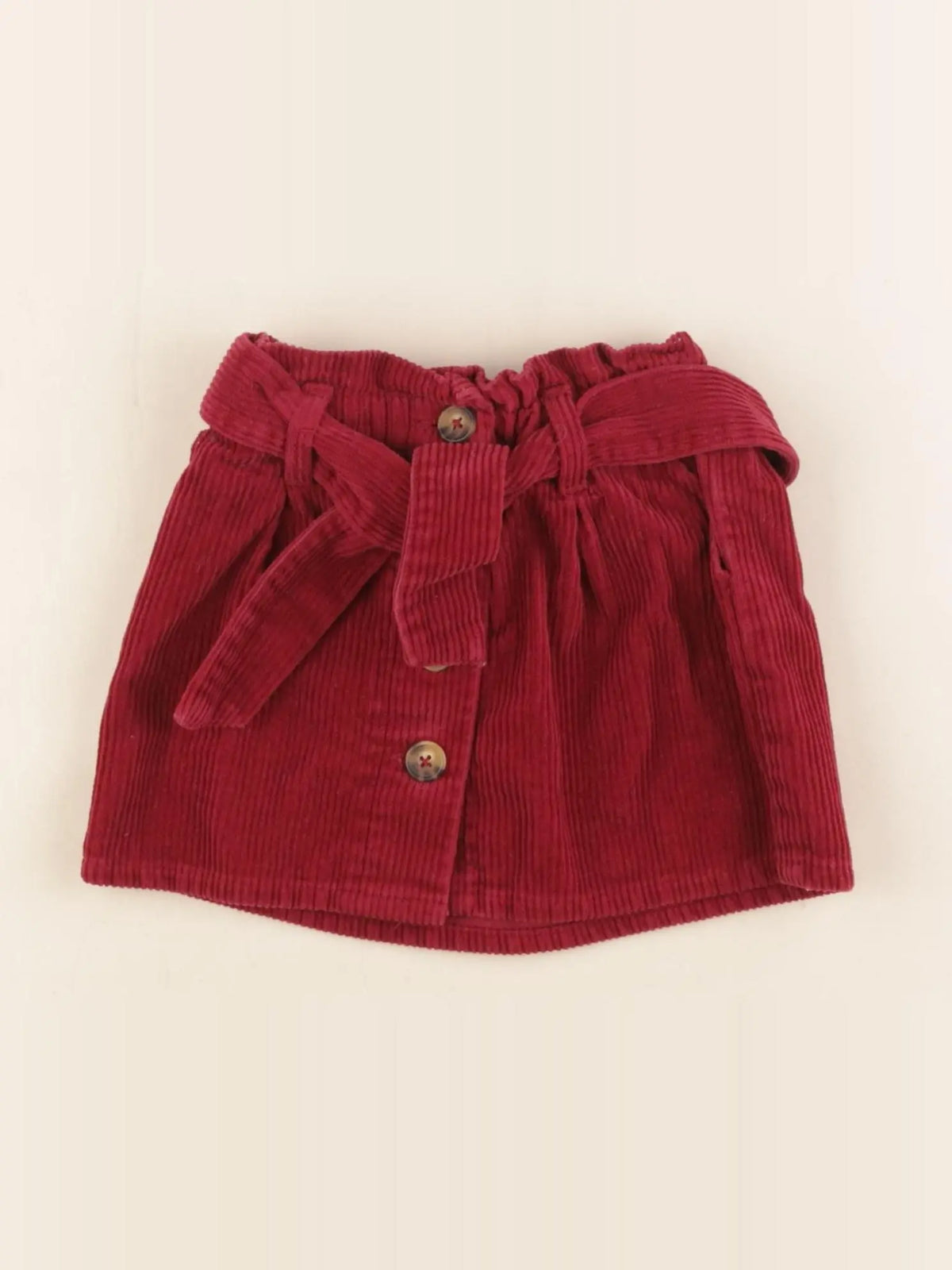 Vertbaudet - jupe rouge - 2 ans