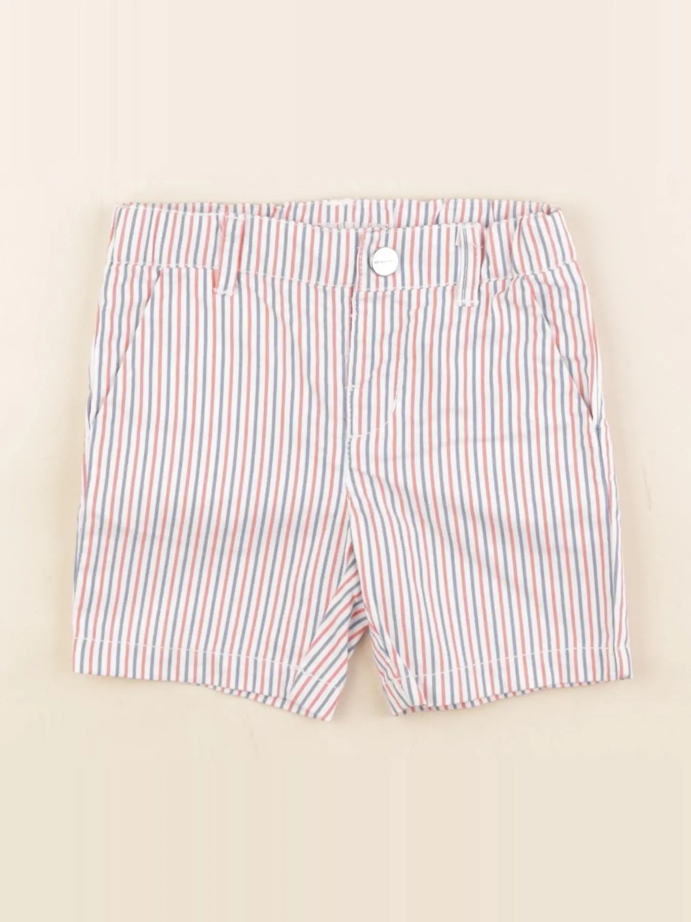 Jacadi - short blanc, bleu, orange - 12 mois