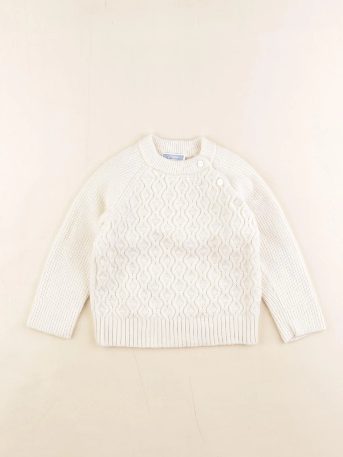 Jacadi - pull blanc - 36 mois