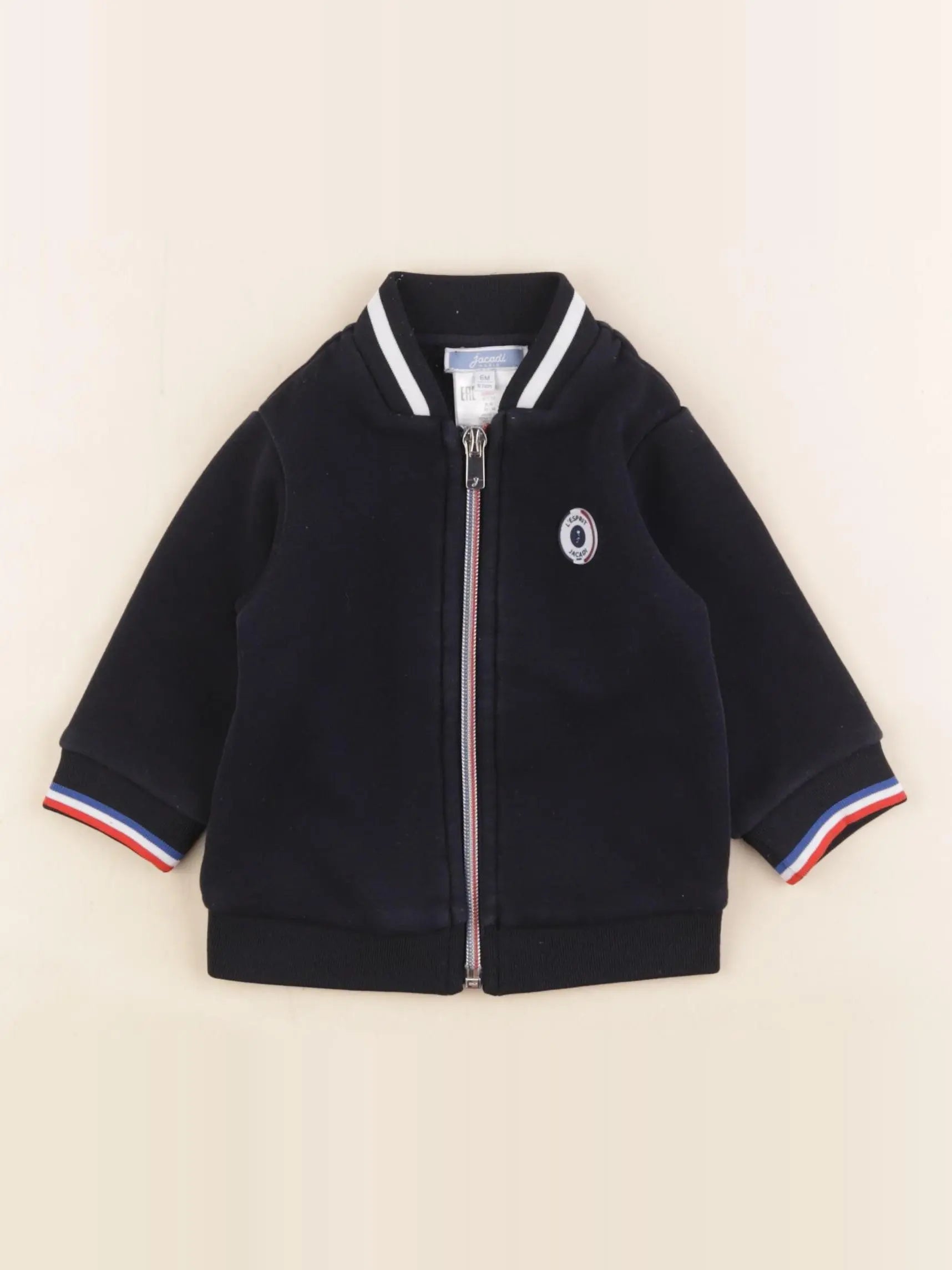 Jacadi - sweat bleu - 6 mois