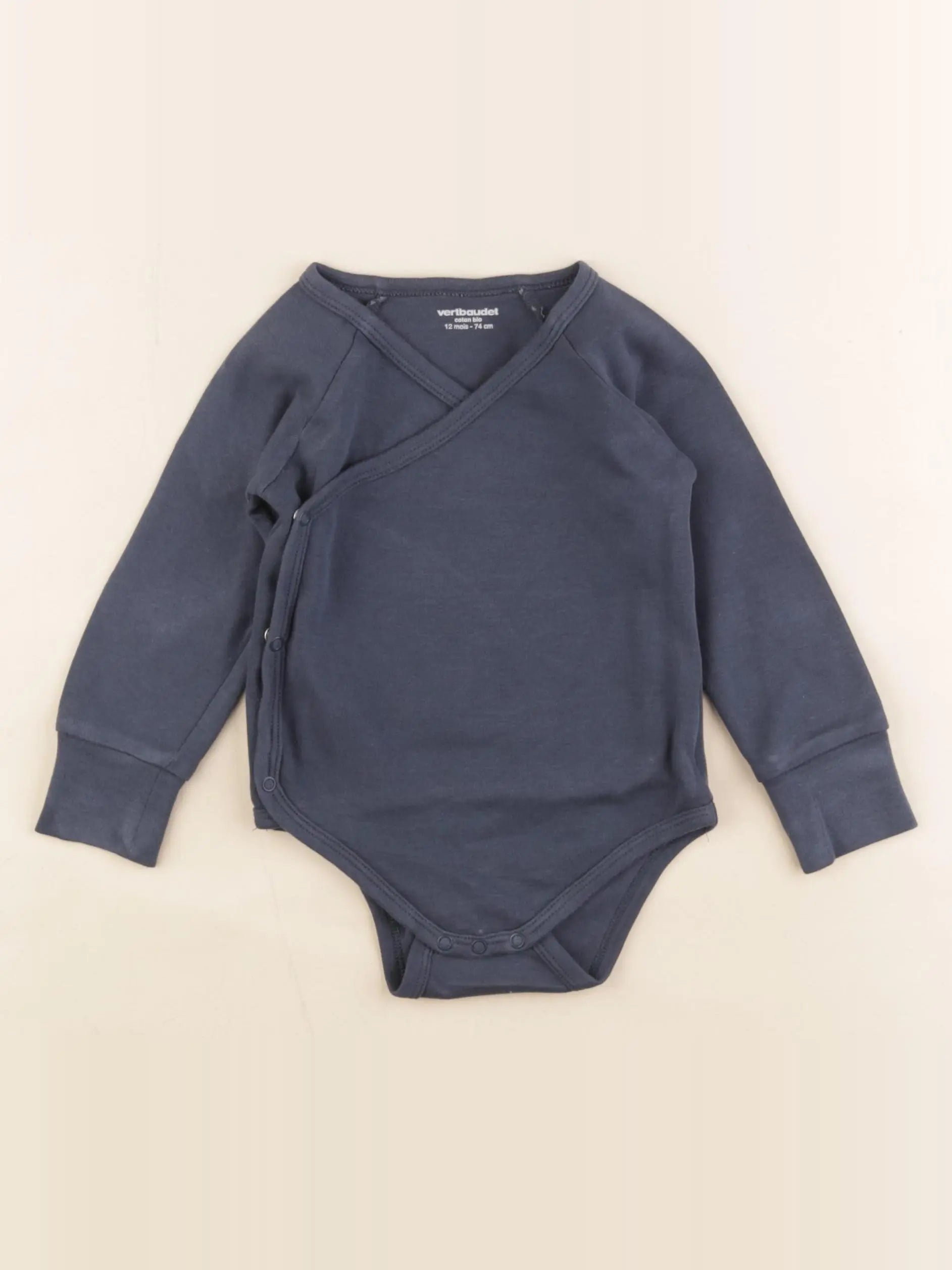 Vertbaudet - body bleu - 12 mois