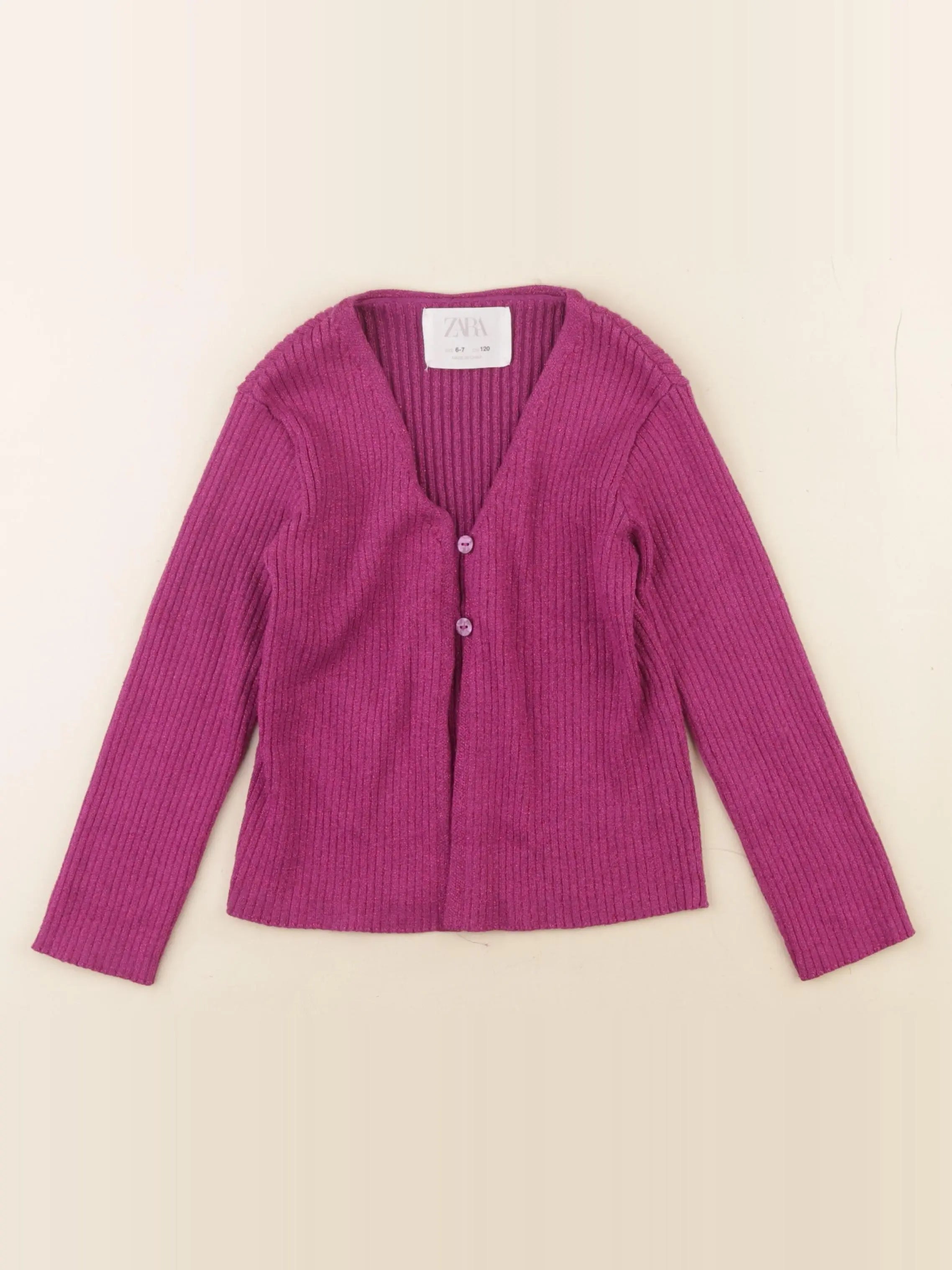 Zara - gilet rose - 6/7 ans