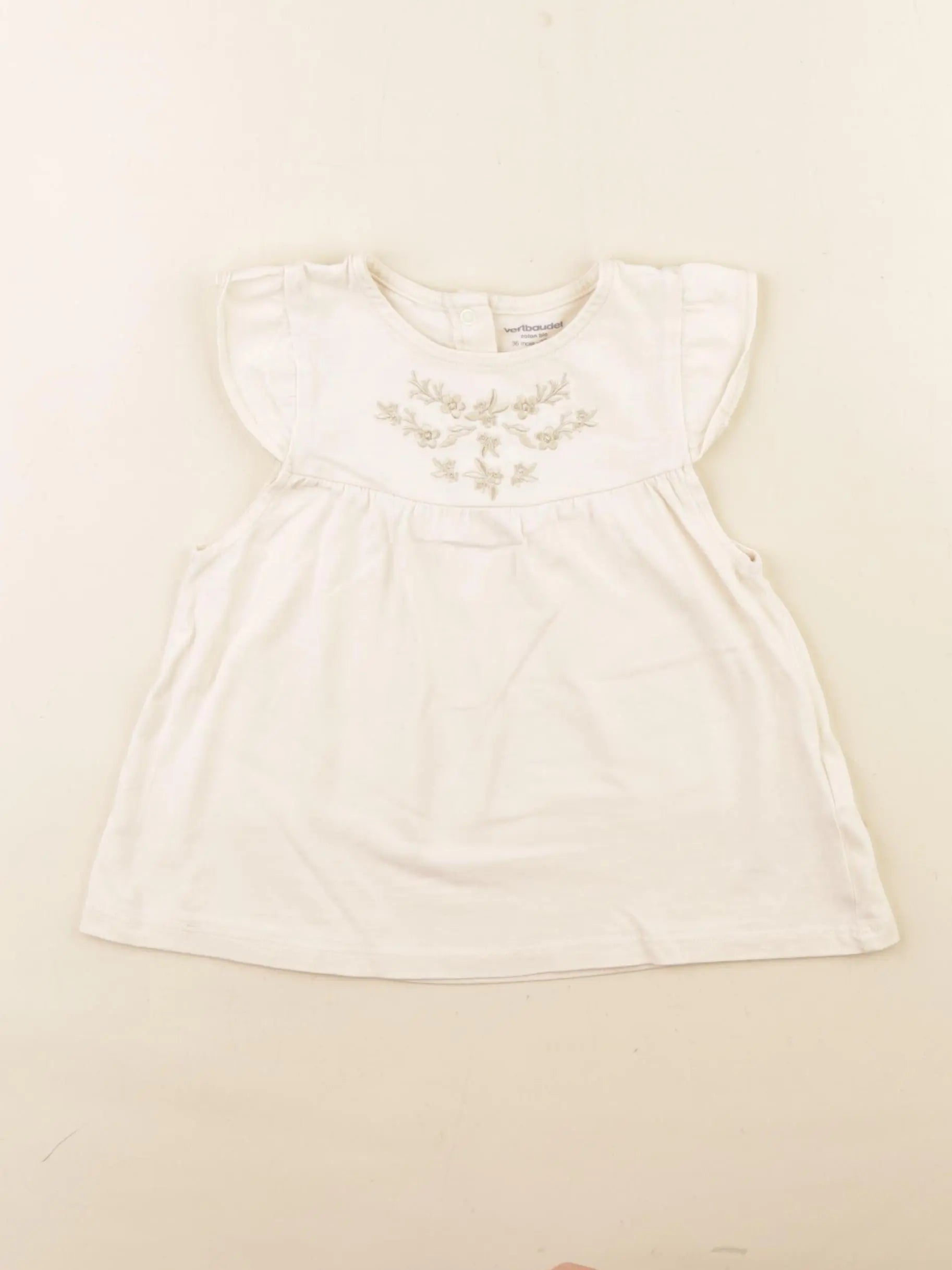 Vertbaudet - tee-shirt beige - 36 mois