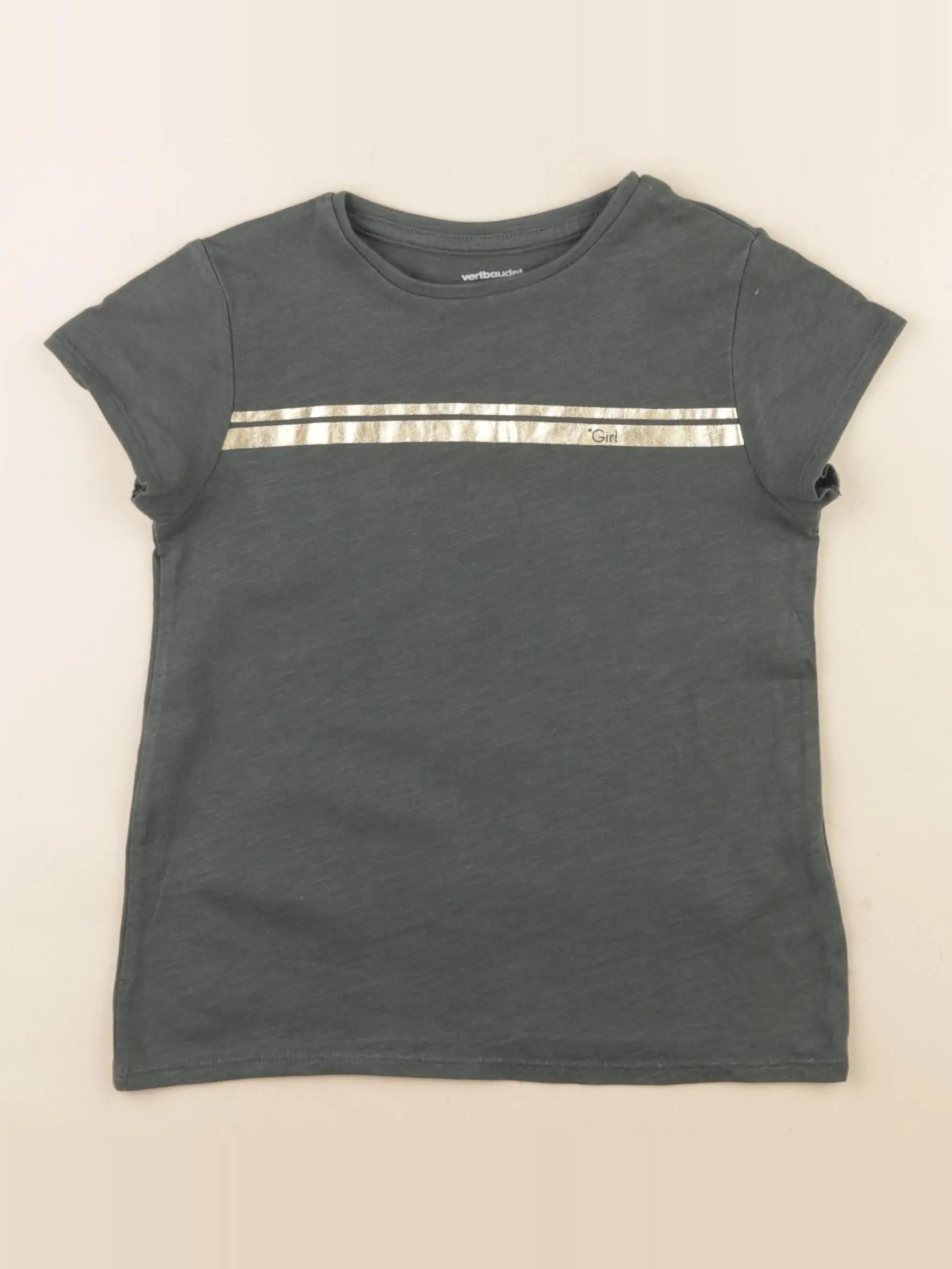 Vertbaudet - tee-shirt vert, or - 6 ans