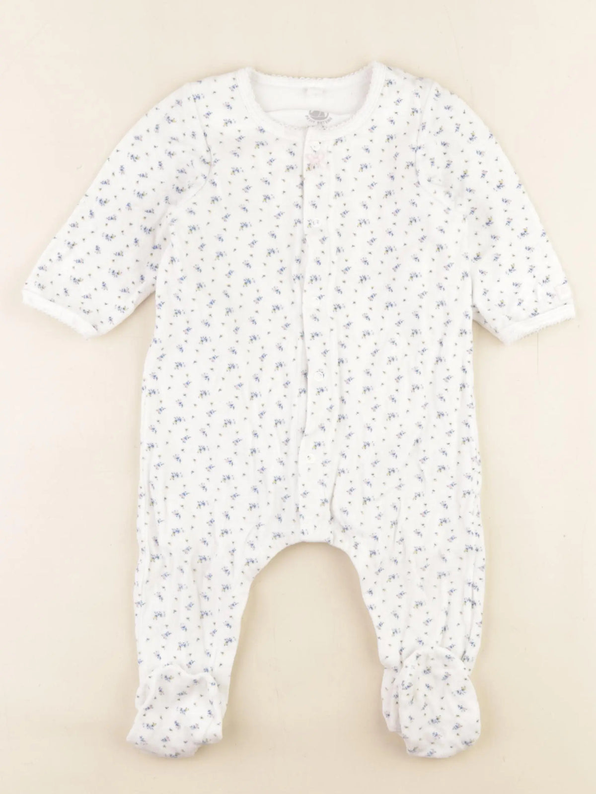 Petit Bateau - pyjama velours multicolore - 12 mois