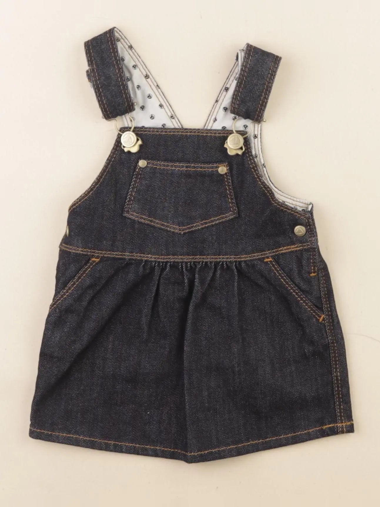 Petit Bateau - robe bleu - 3 mois