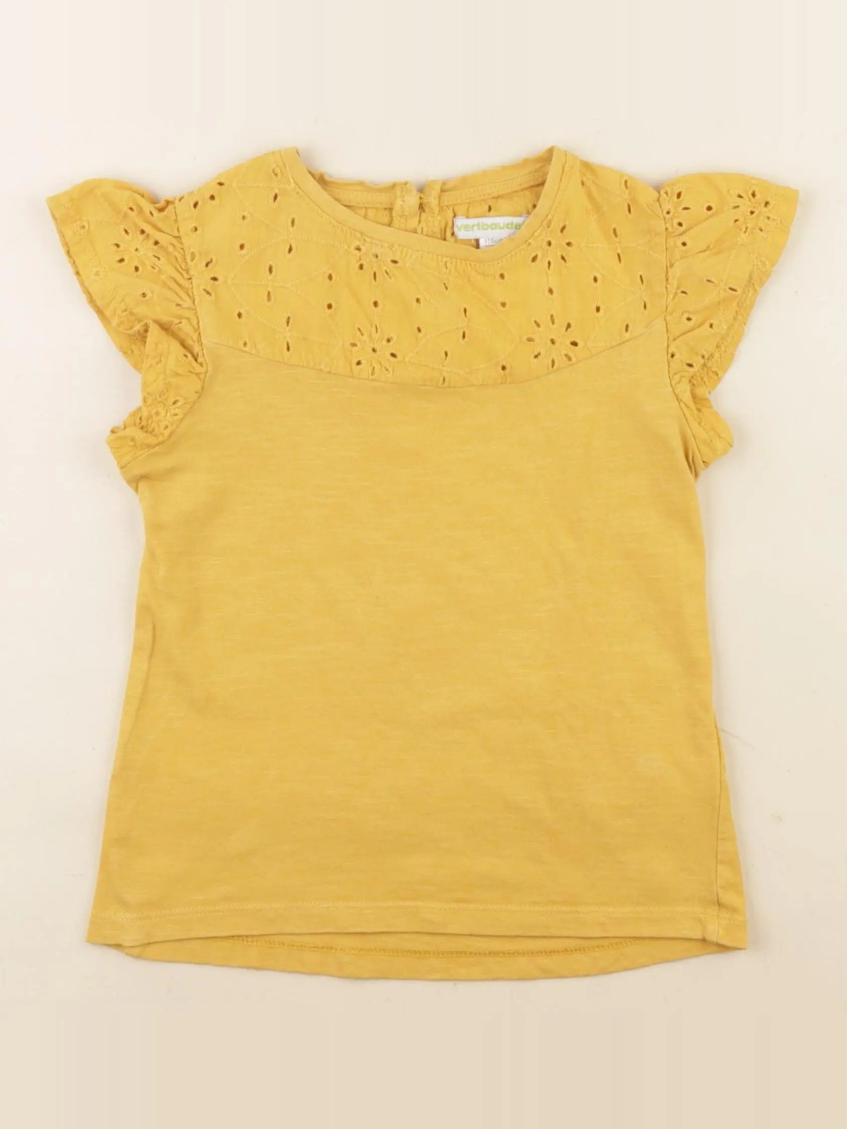 Vertbaudet - tee-shirt jaune - 6 ans
