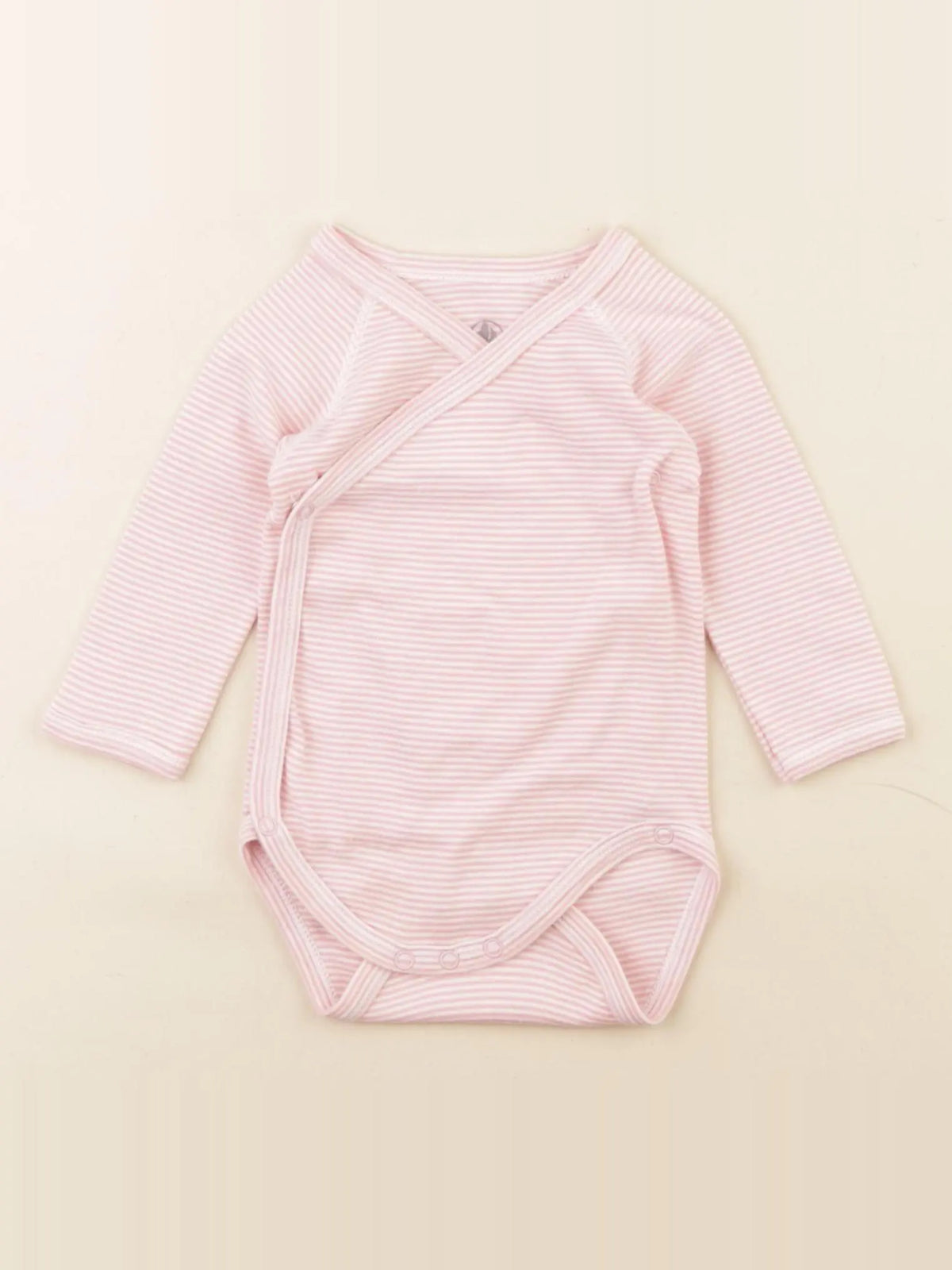 Petit Bateau - body rose, blanc - 3 mois
