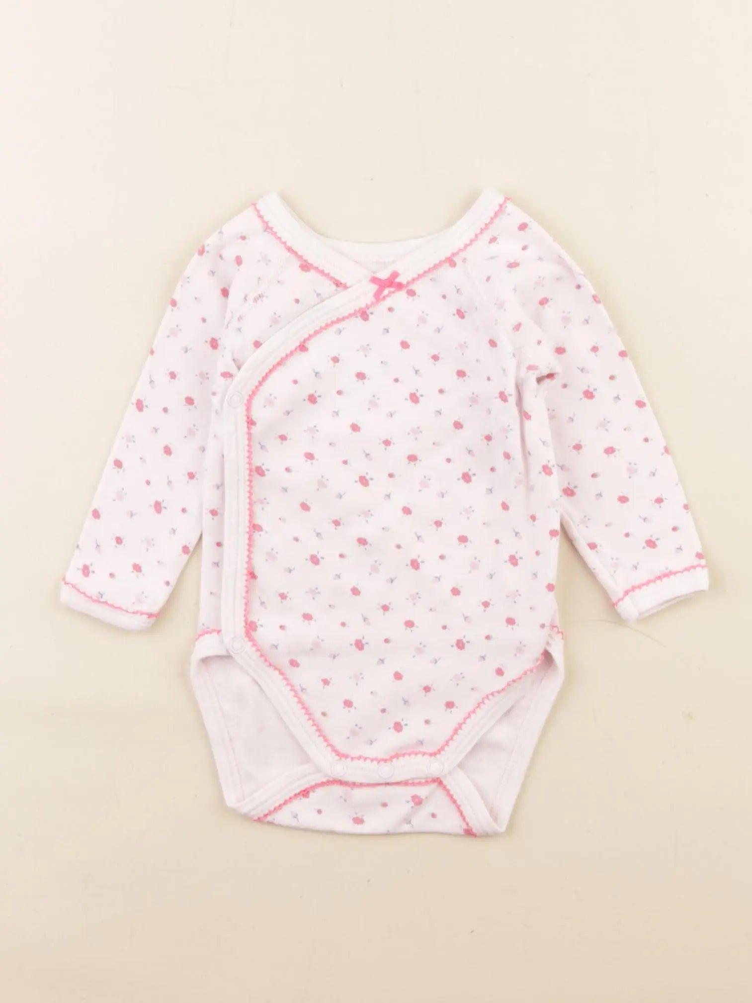Petit Bateau - body rose - 3 mois