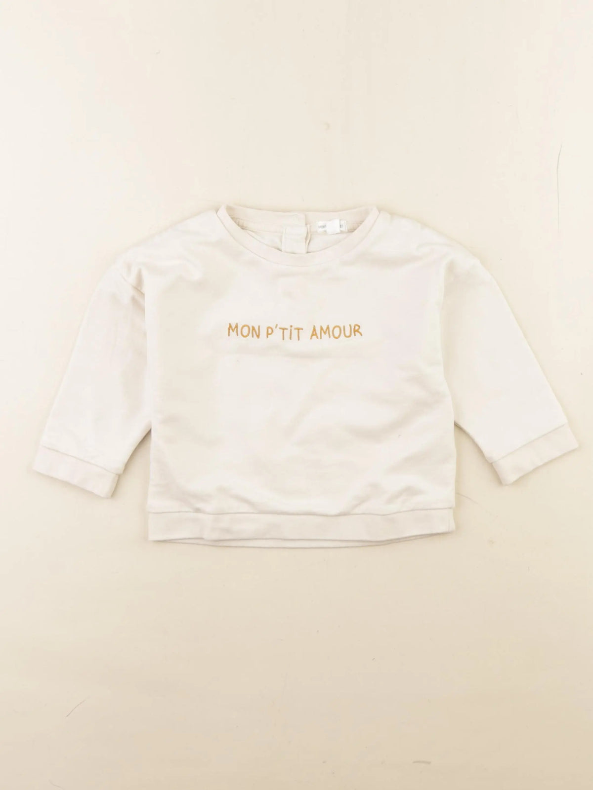Vertbaudet - sweat beige - 18 mois