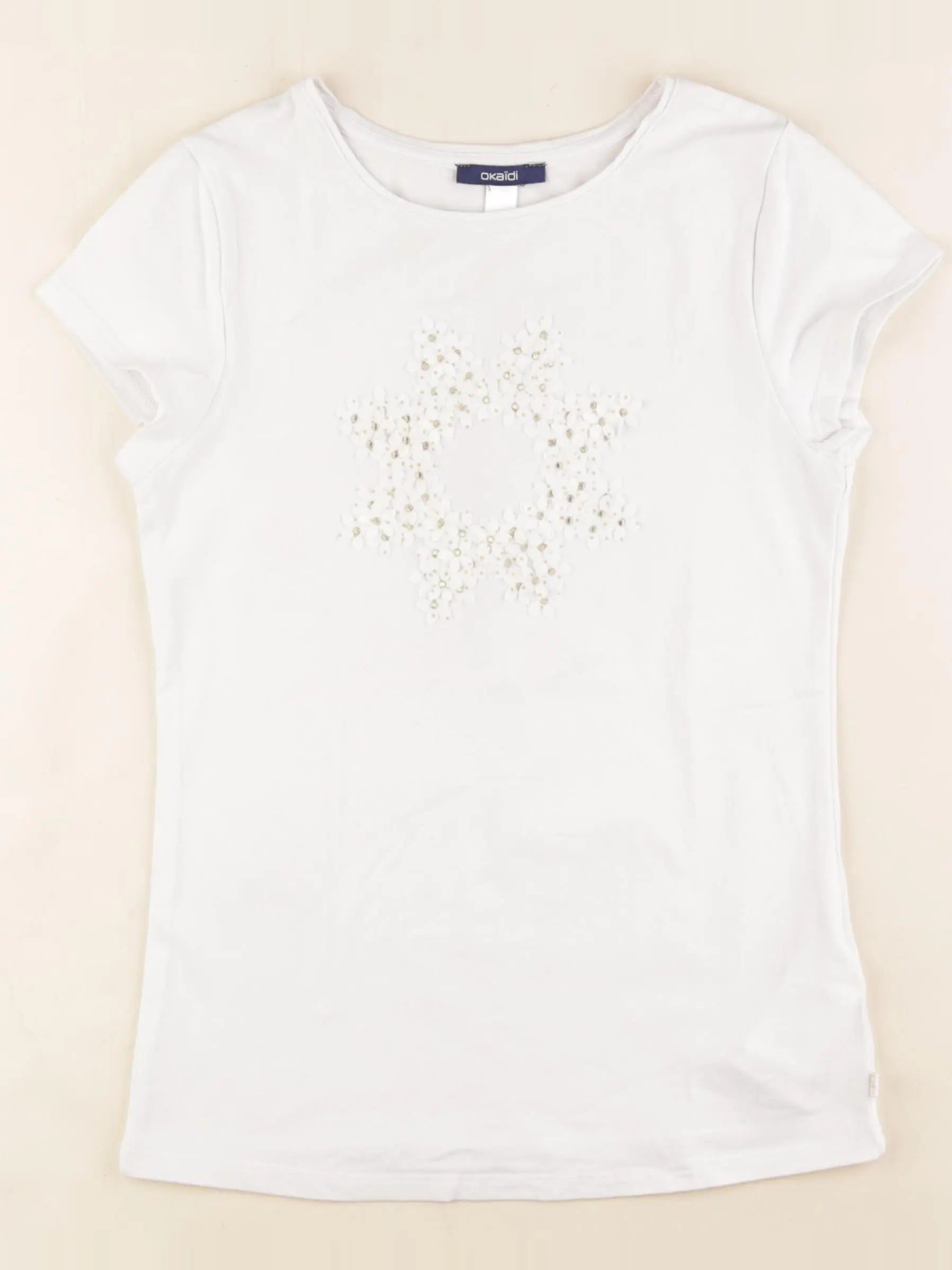 Okaidi - tee-shirt blanc - 10 ans