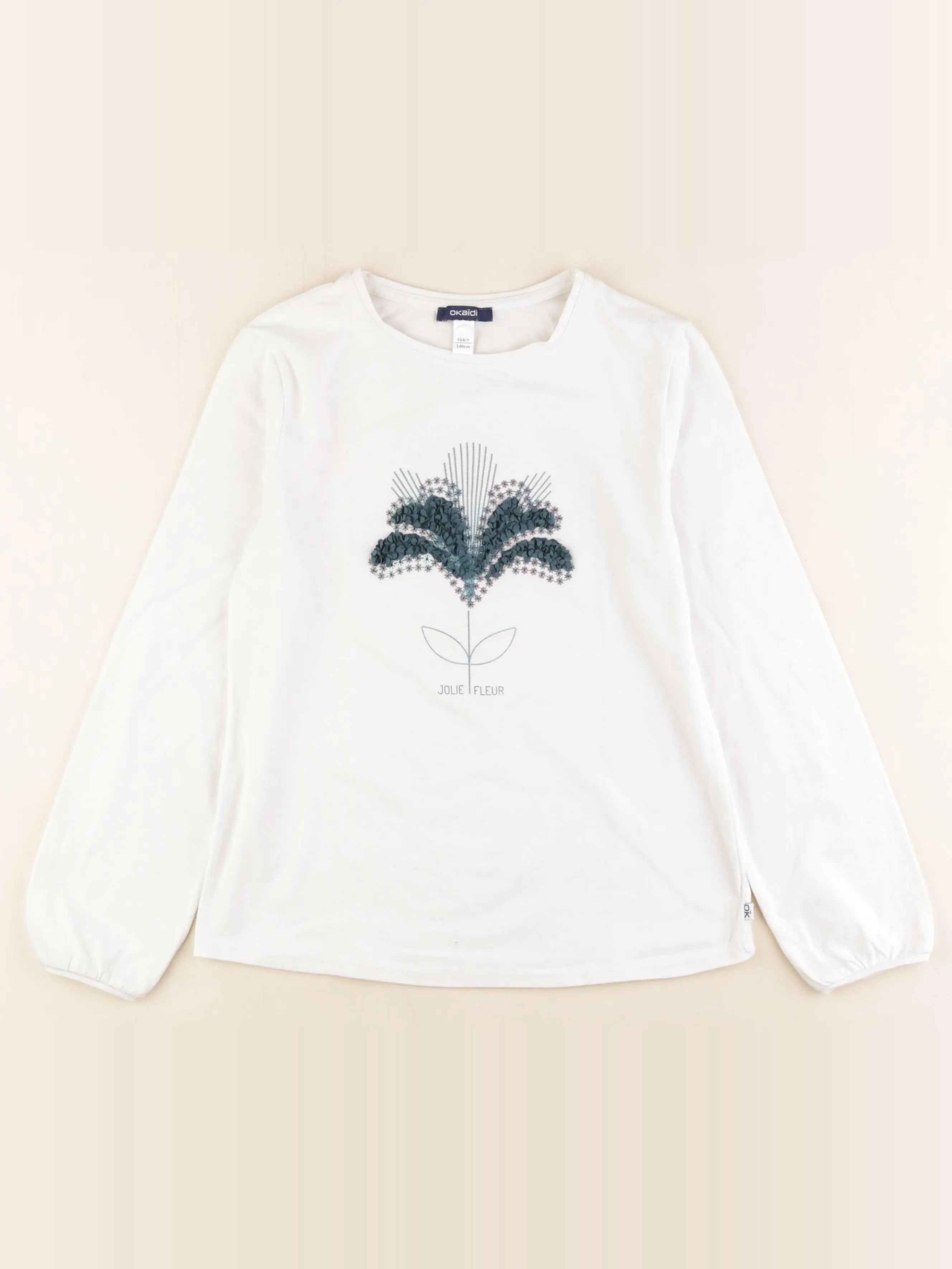 Okaidi - tee-shirt blanc - 10 ans