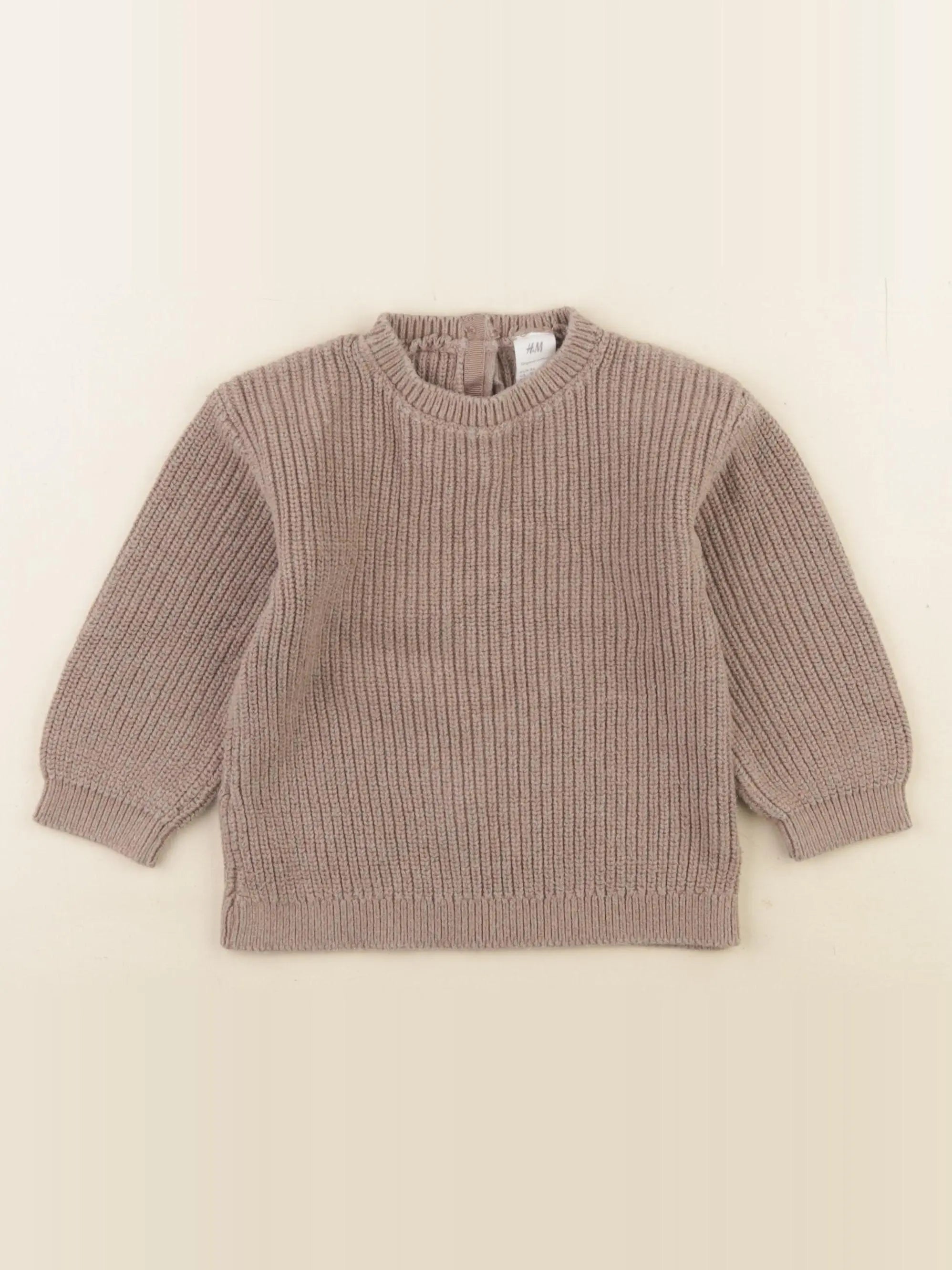 H&M - pull marron - 12/18 mois