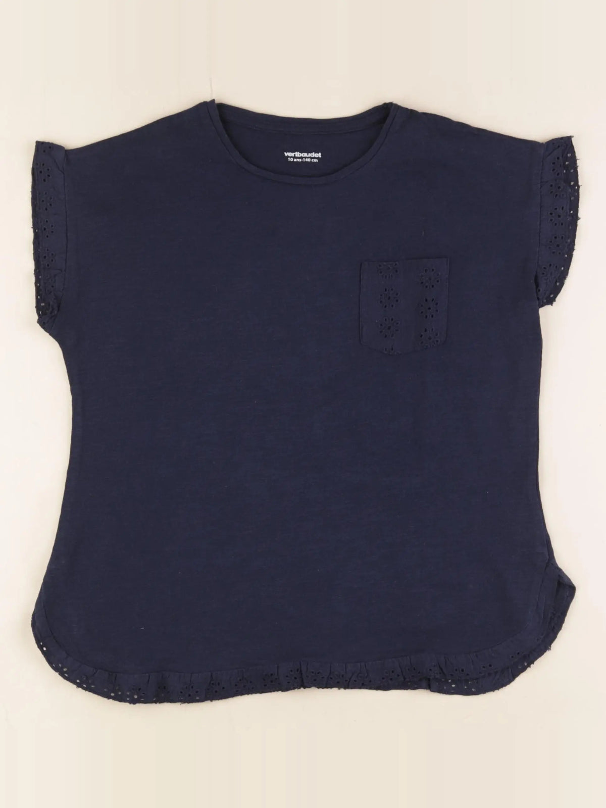 Vertbaudet - tee-shirt bleu - 10 ans