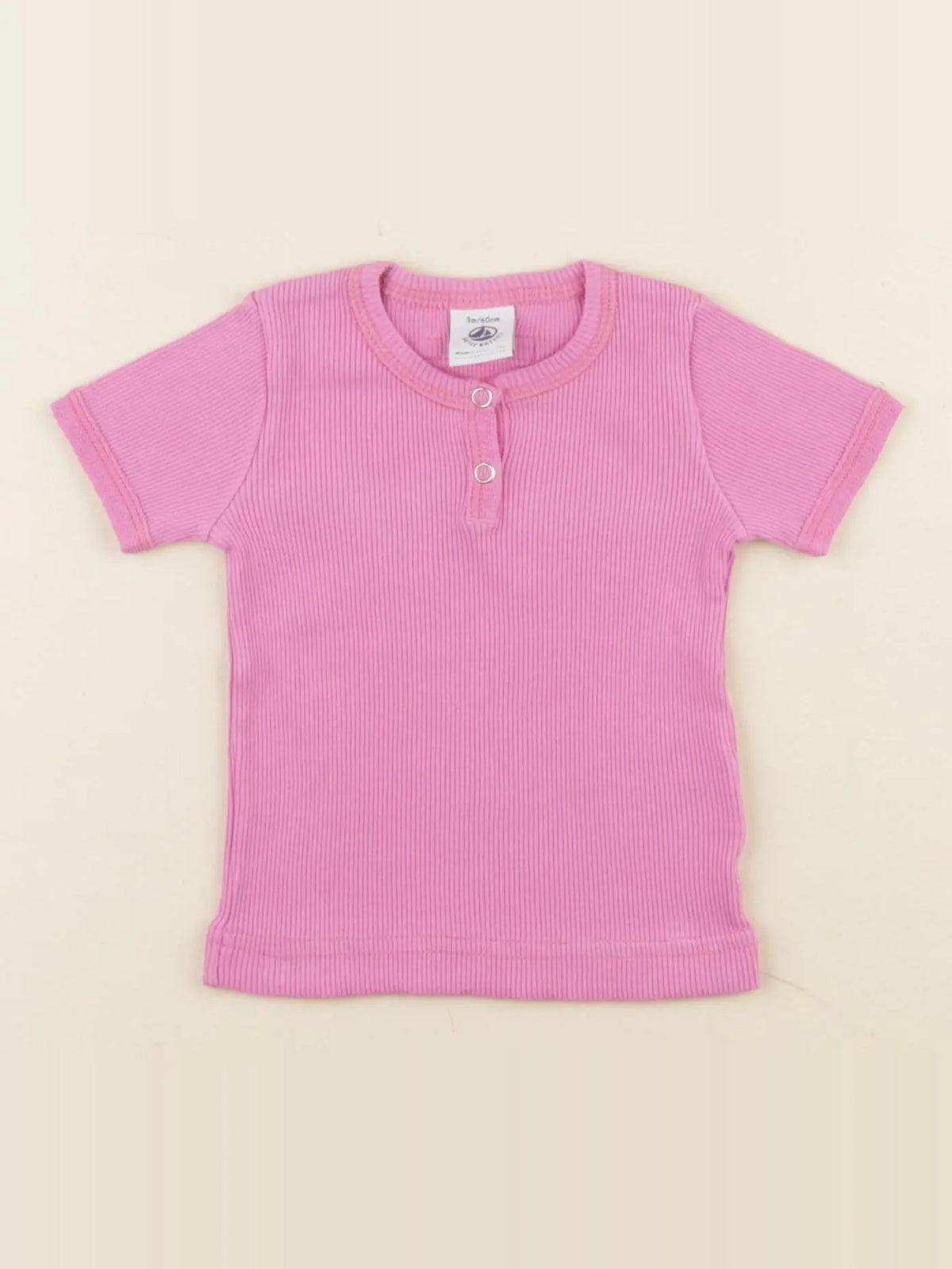 Petit Bateau - tee-shirt rose - 3 mois