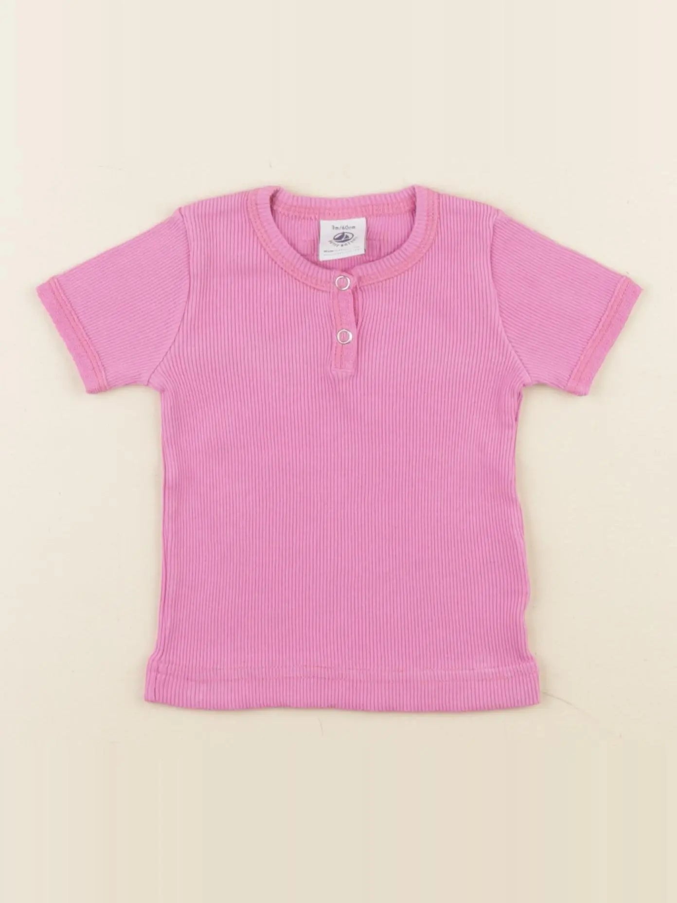 Petit Bateau - tee-shirt rose - 3 mois