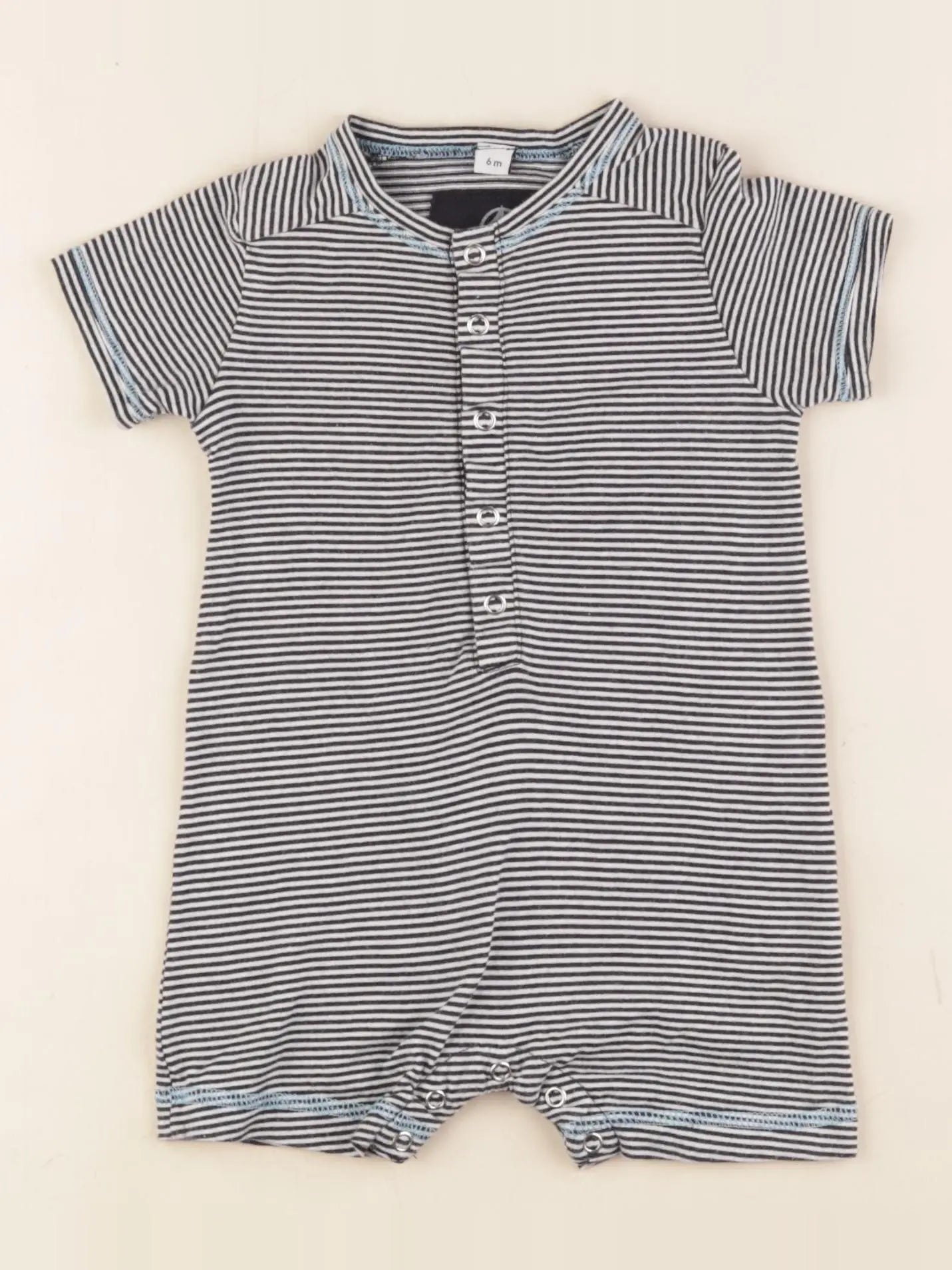 Petit Bateau - pyjama coton noir - 6 mois