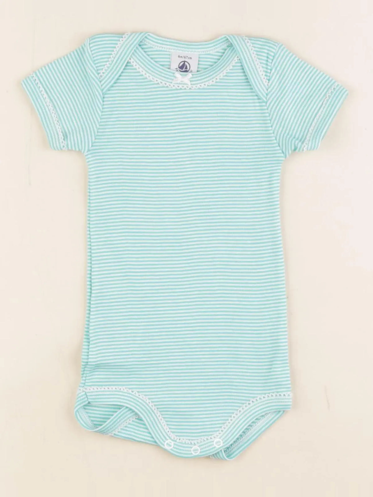 Petit Bateau - body bleu - 6 mois
