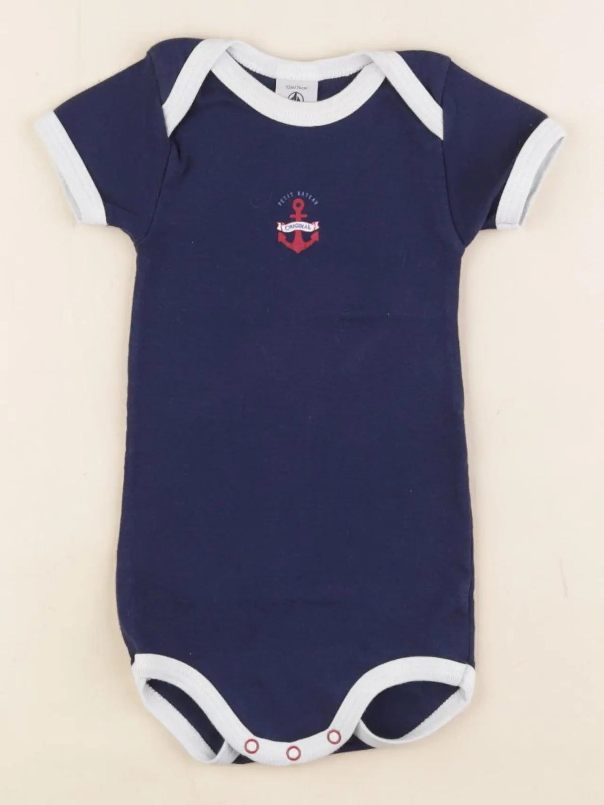 Petit Bateau - body bleu - 12 mois