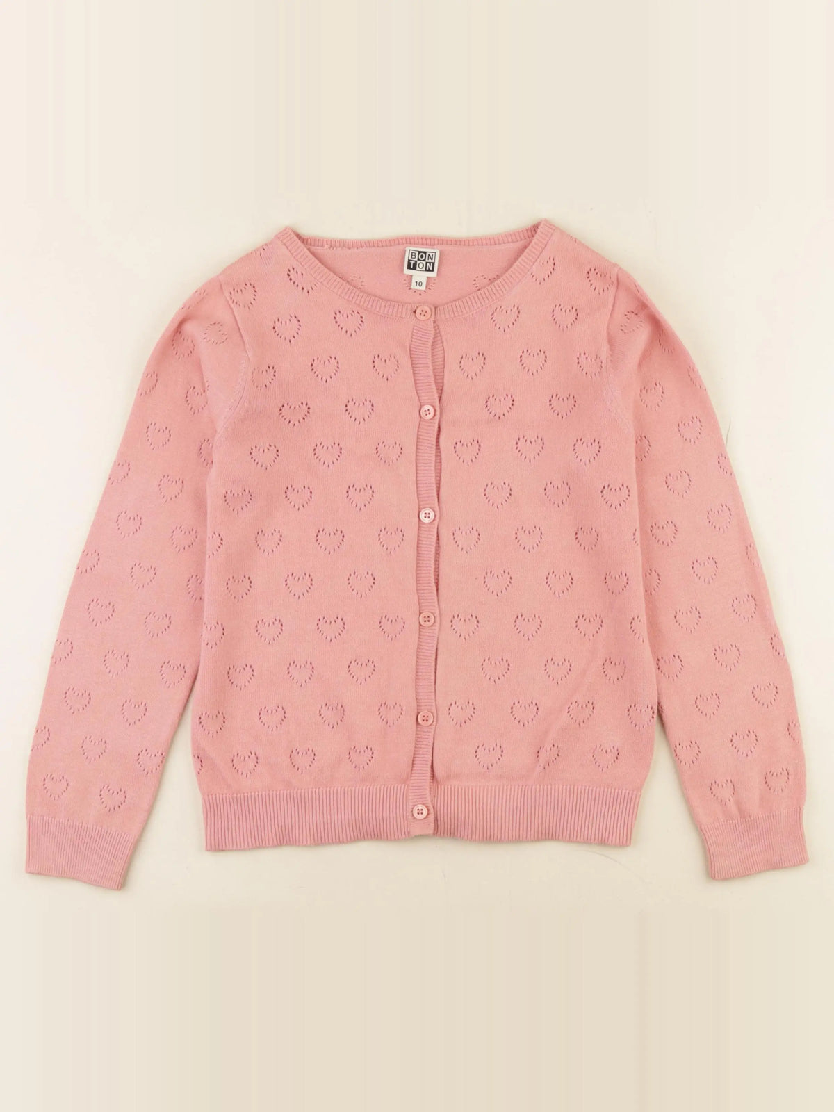 Bonton - gilet rose - 10 ans