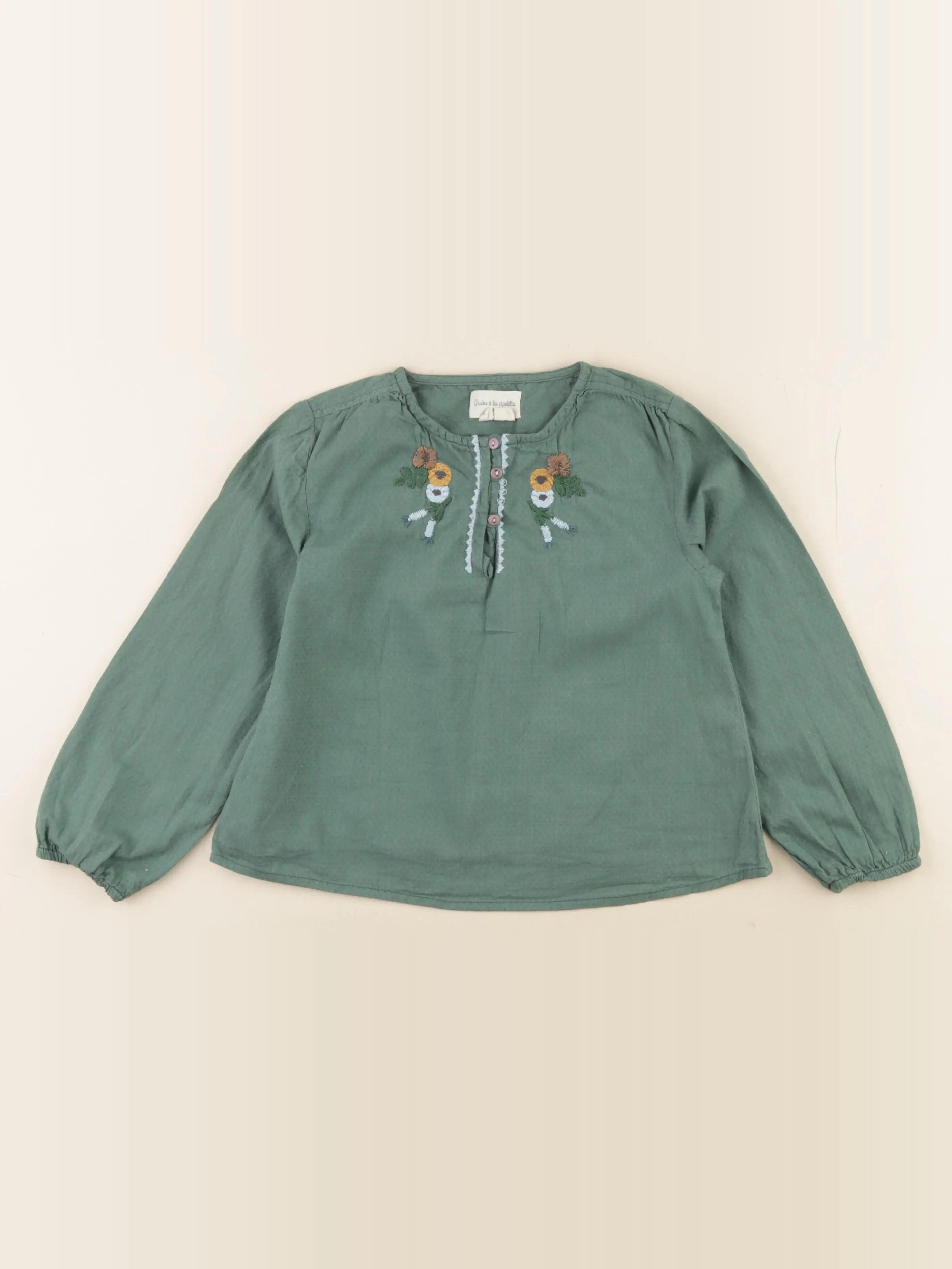 Arsène et les pipelettes - blouse vert - 6 ans