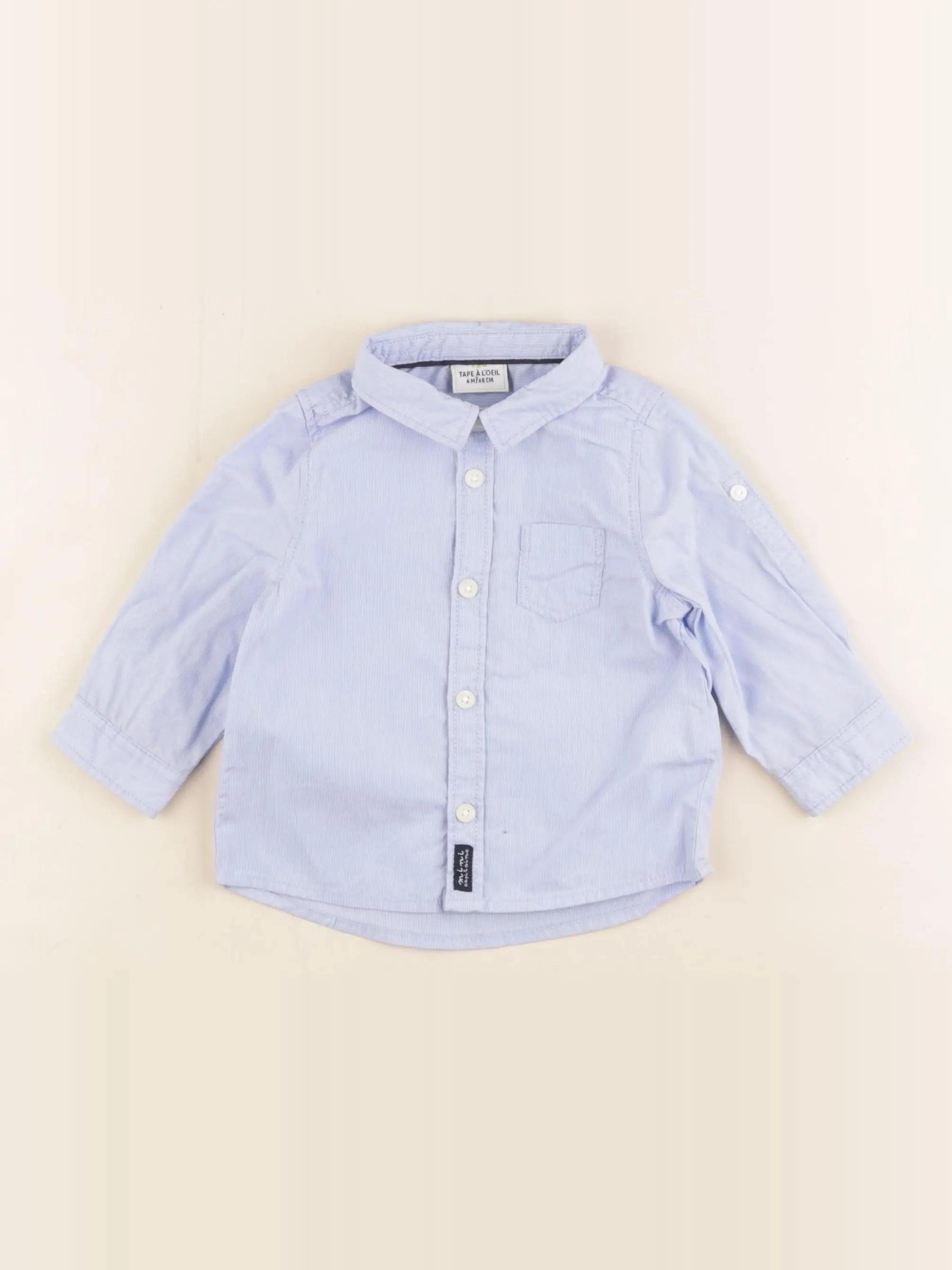 Tape à l'oeil - chemise bleu - 6 mois